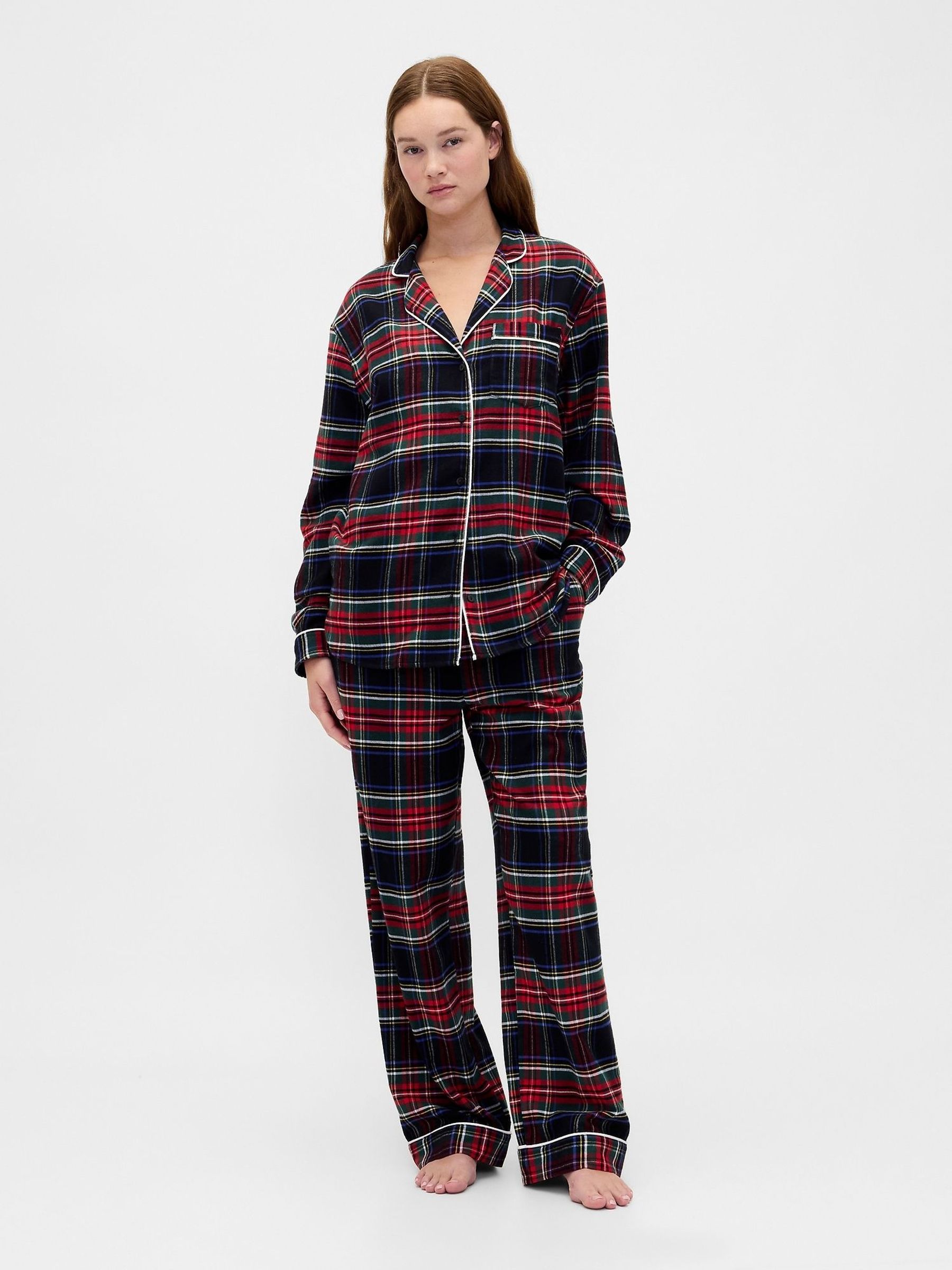 Black Check Adult Softest Flannel Pyjamas Set (Y25439) | £50