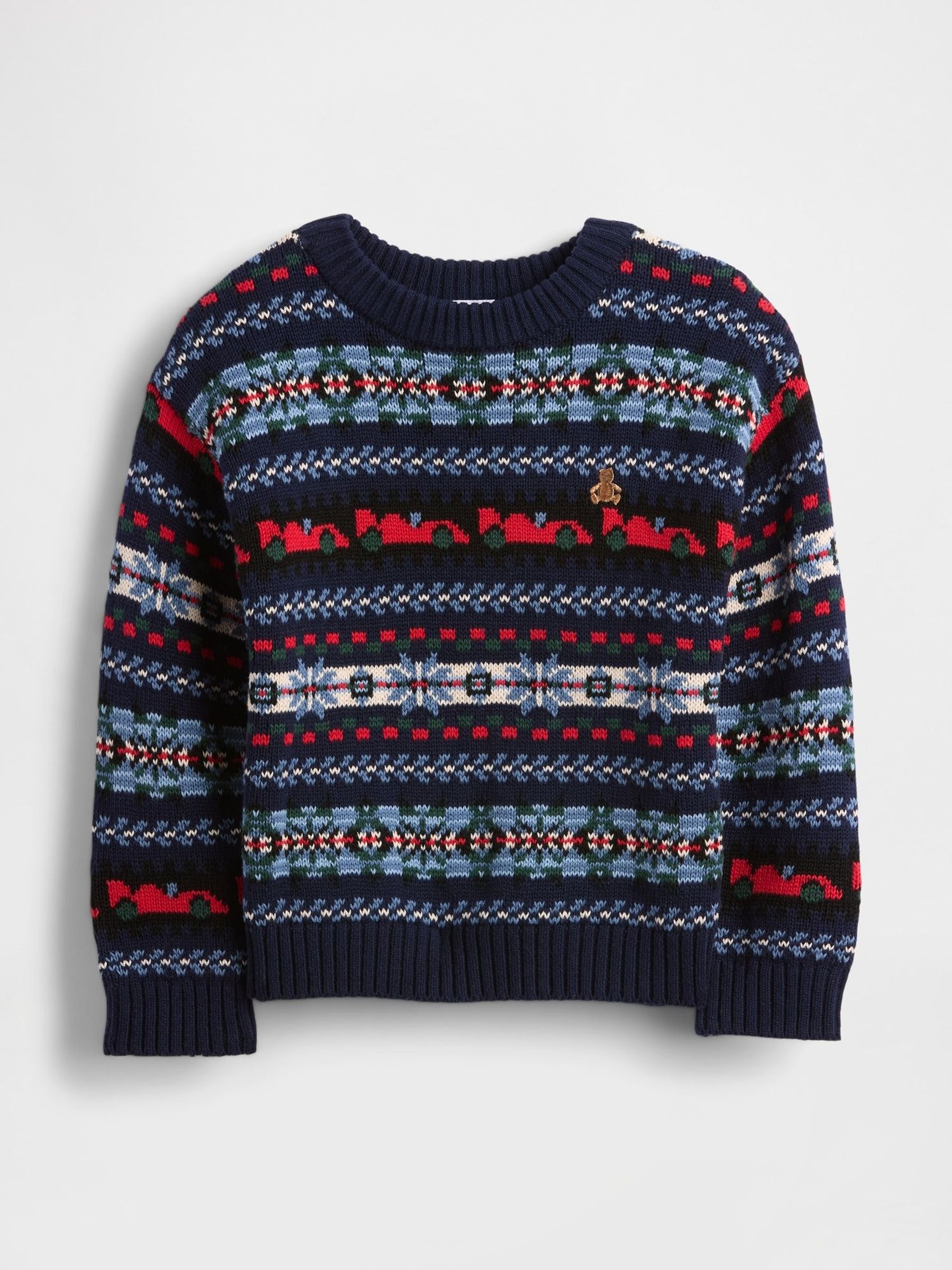 Navy/Red Crew Neck Jumper (6mths-5yrs) (Y25455) | £25