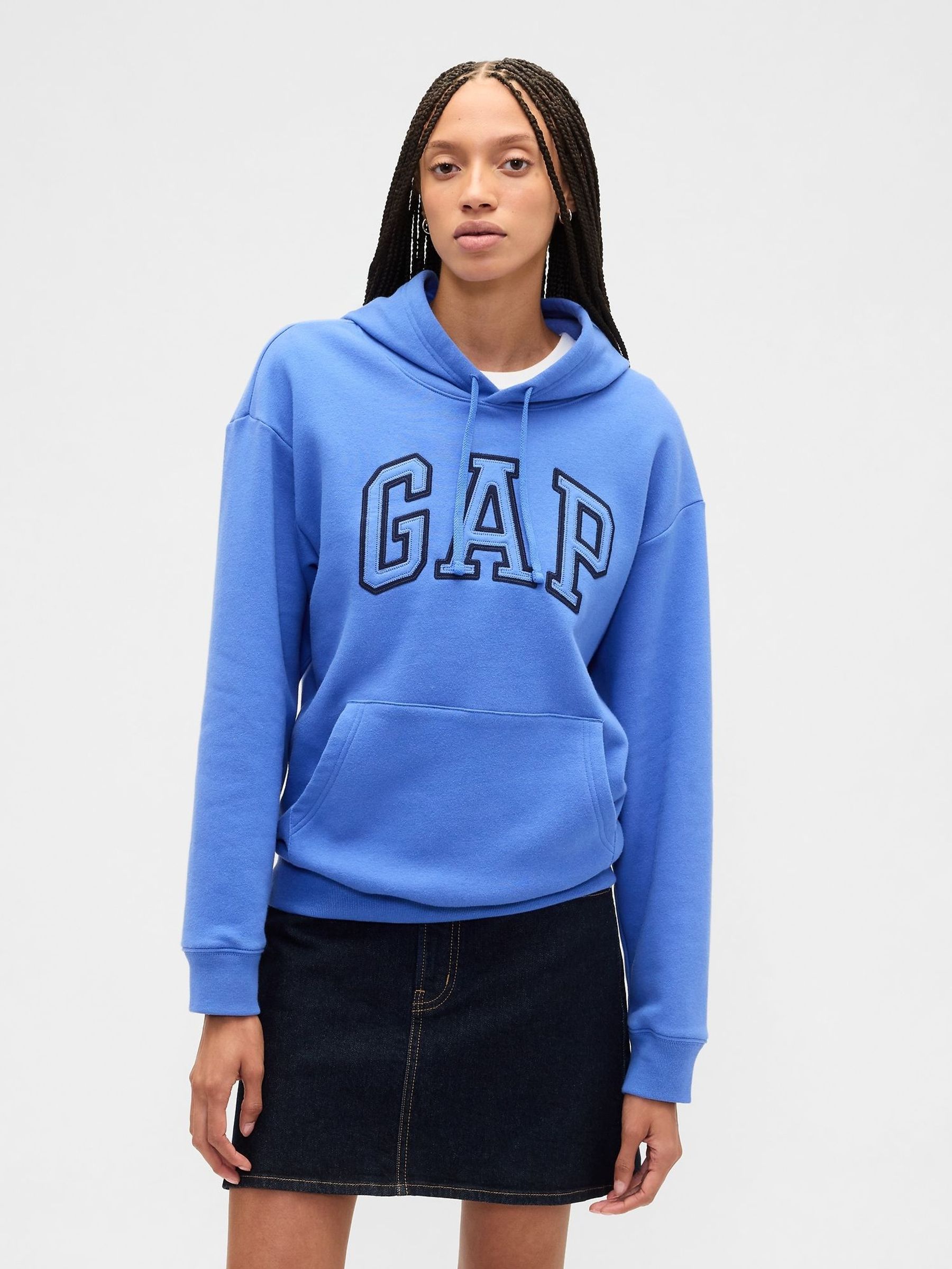 Blue Relaxed Logo Hoodie (Y25469) | £35