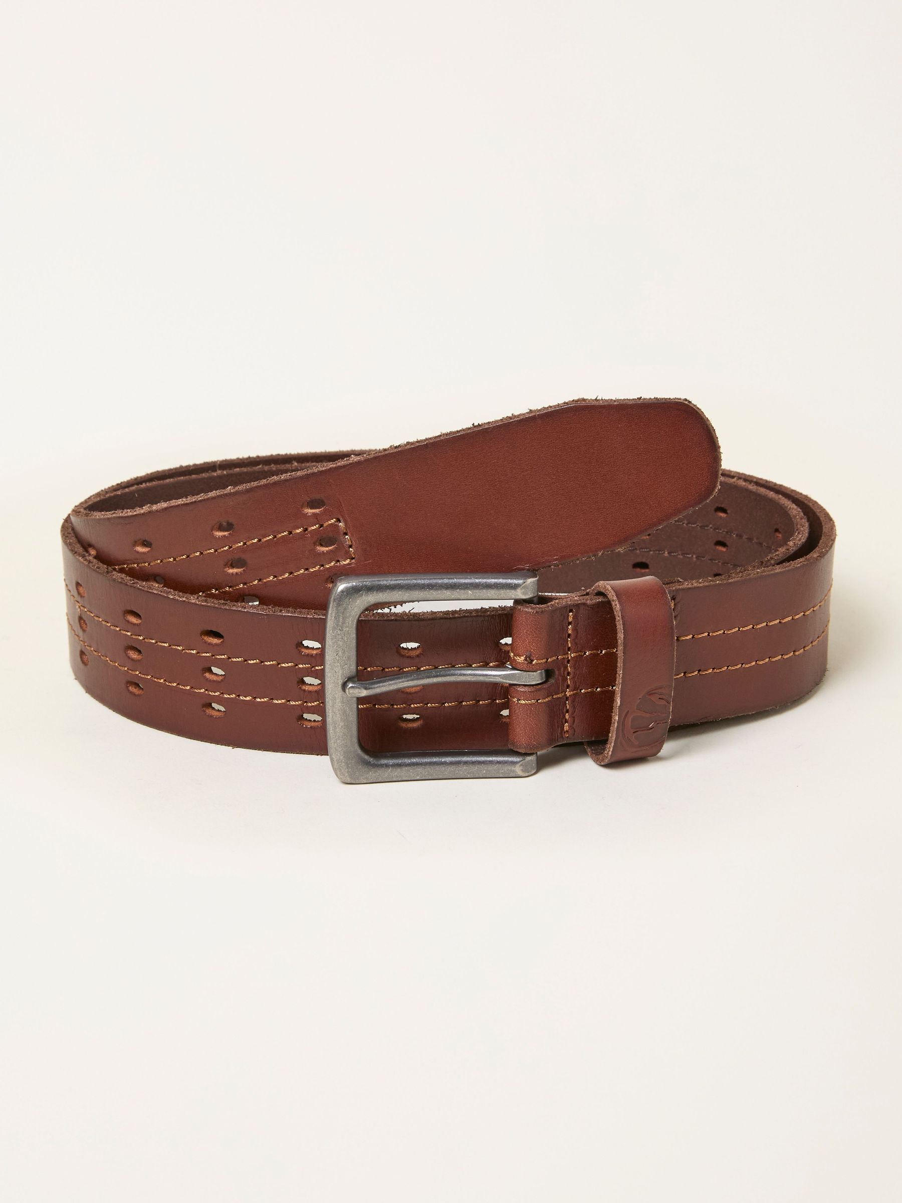 Chestnut Brown Leather Punch Out Belt (Y27292) | £35