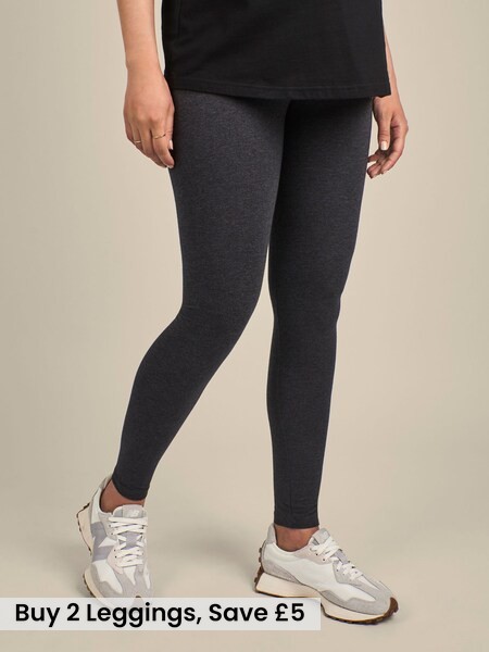 Charcoal Grey Cotton Rich Jersey Maternity Leggings (Y27494) | £22.50