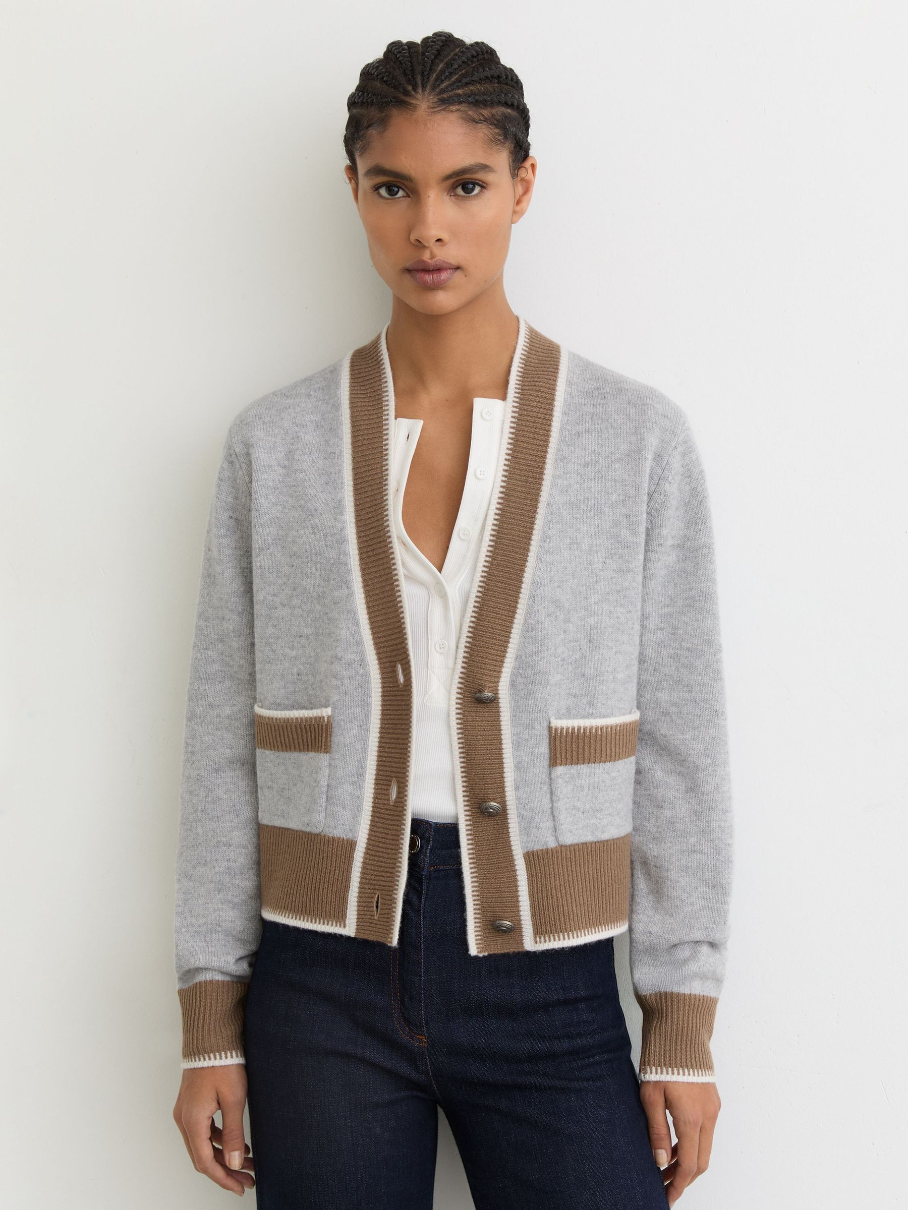 Cardigan in Grey/Neutral (Y27633) | £140