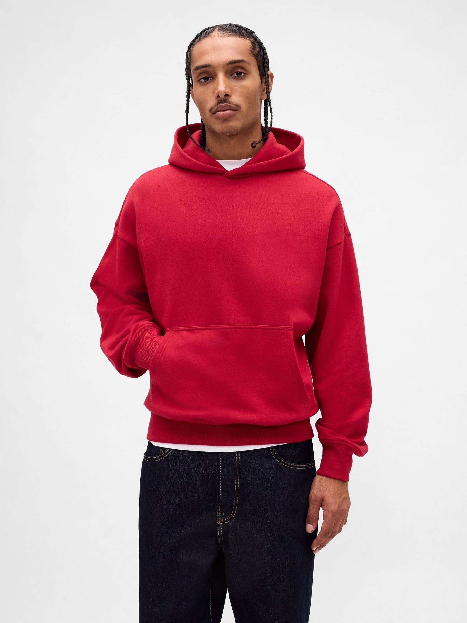 Red Oversized Heavyweight Hoodie (Y28653) | £60