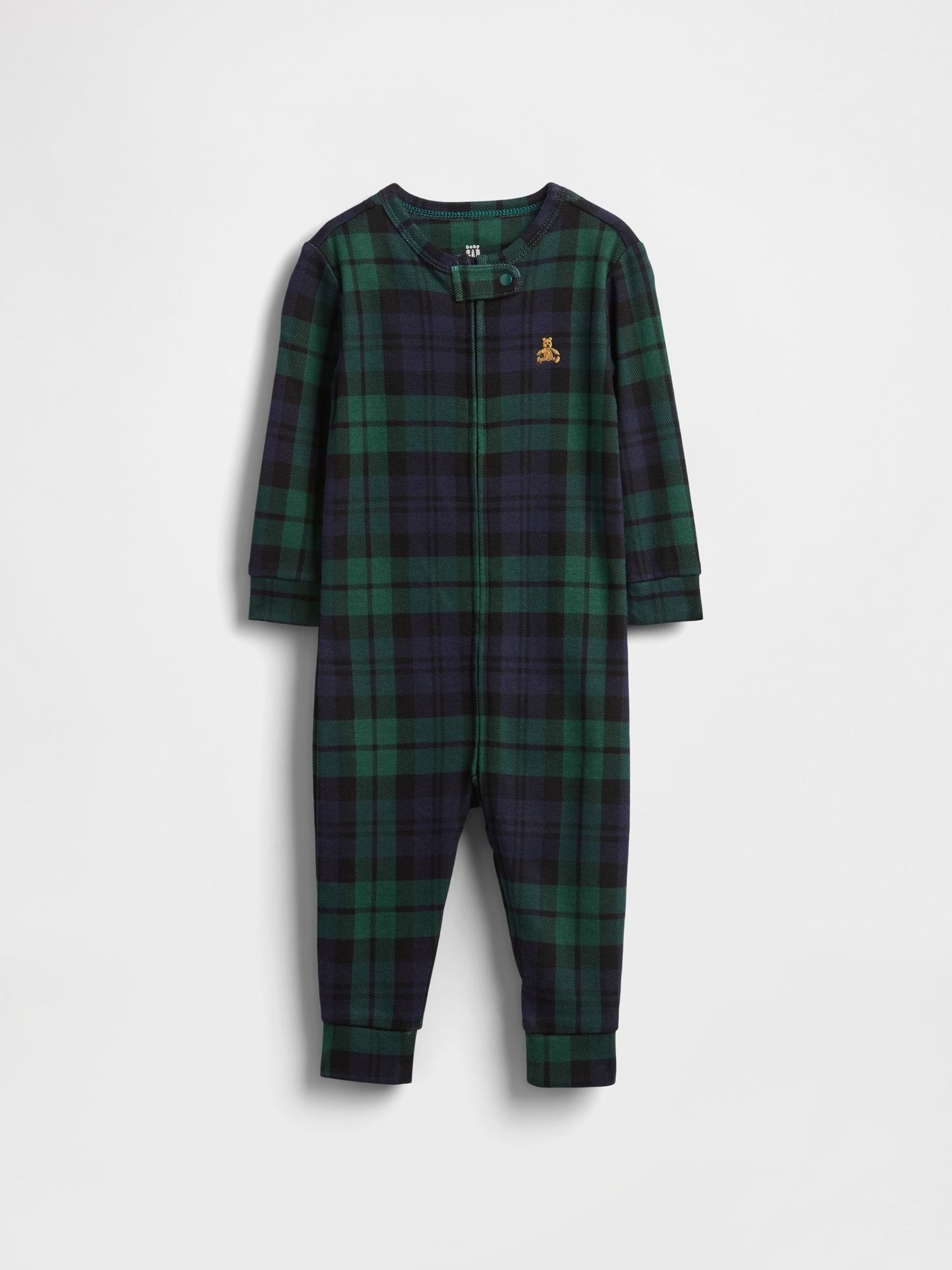 Green Plaid Matching Family Christmas Cotton Sleepsuit (Y28718) | £20