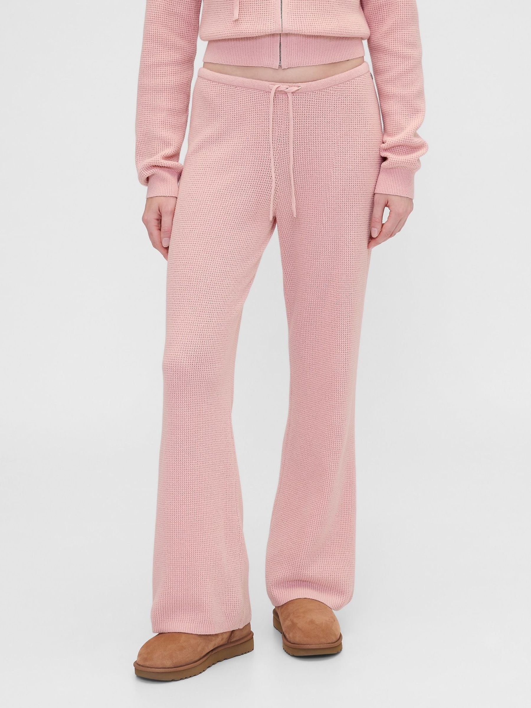 Gap X Summer Fridays Pink CashSoft Waffle Bootcut Joggers (Y28735) | £50