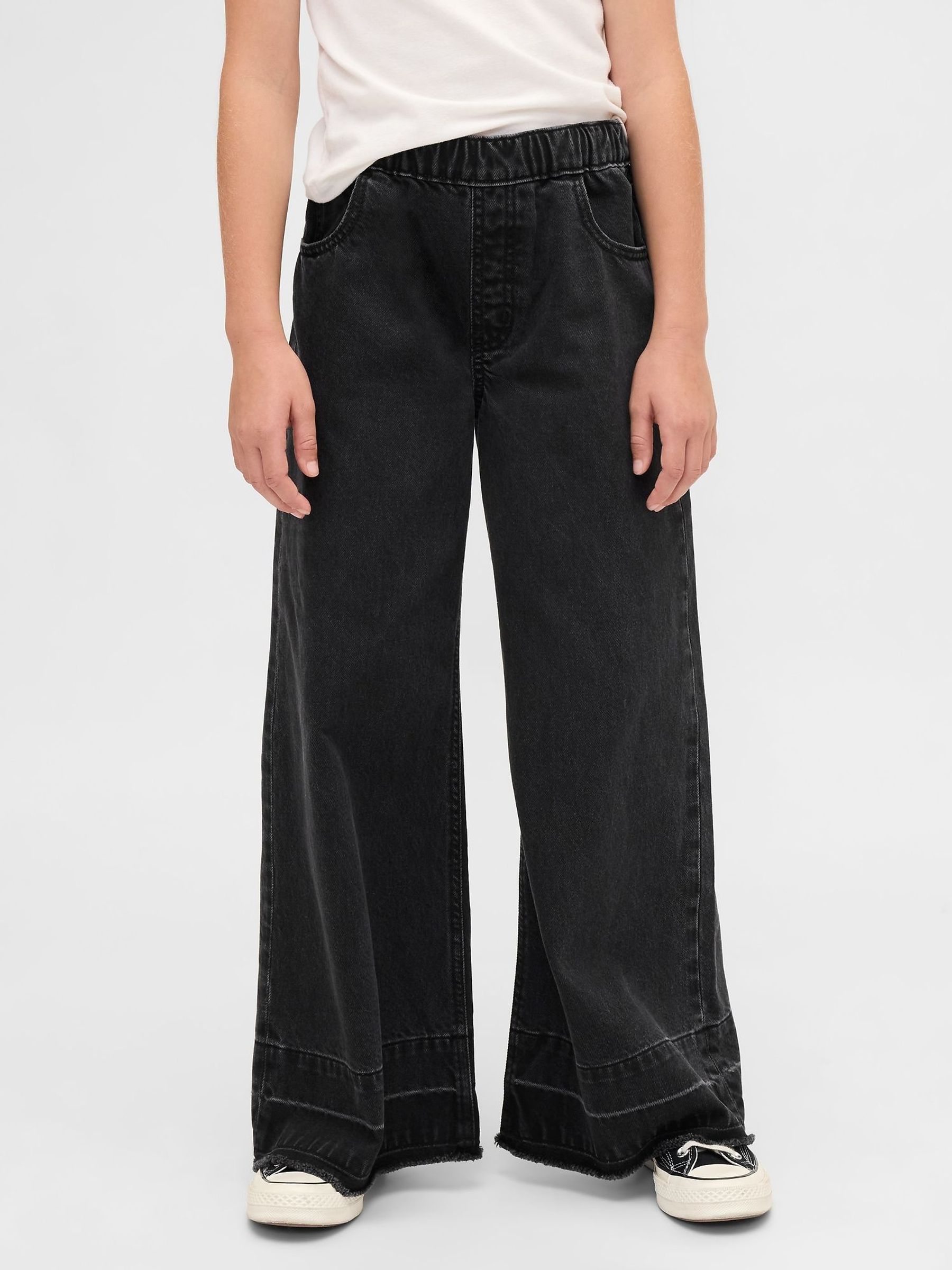 Black Low Waisted Baggy Jeans (4-13yrs) (Y28751) | £35