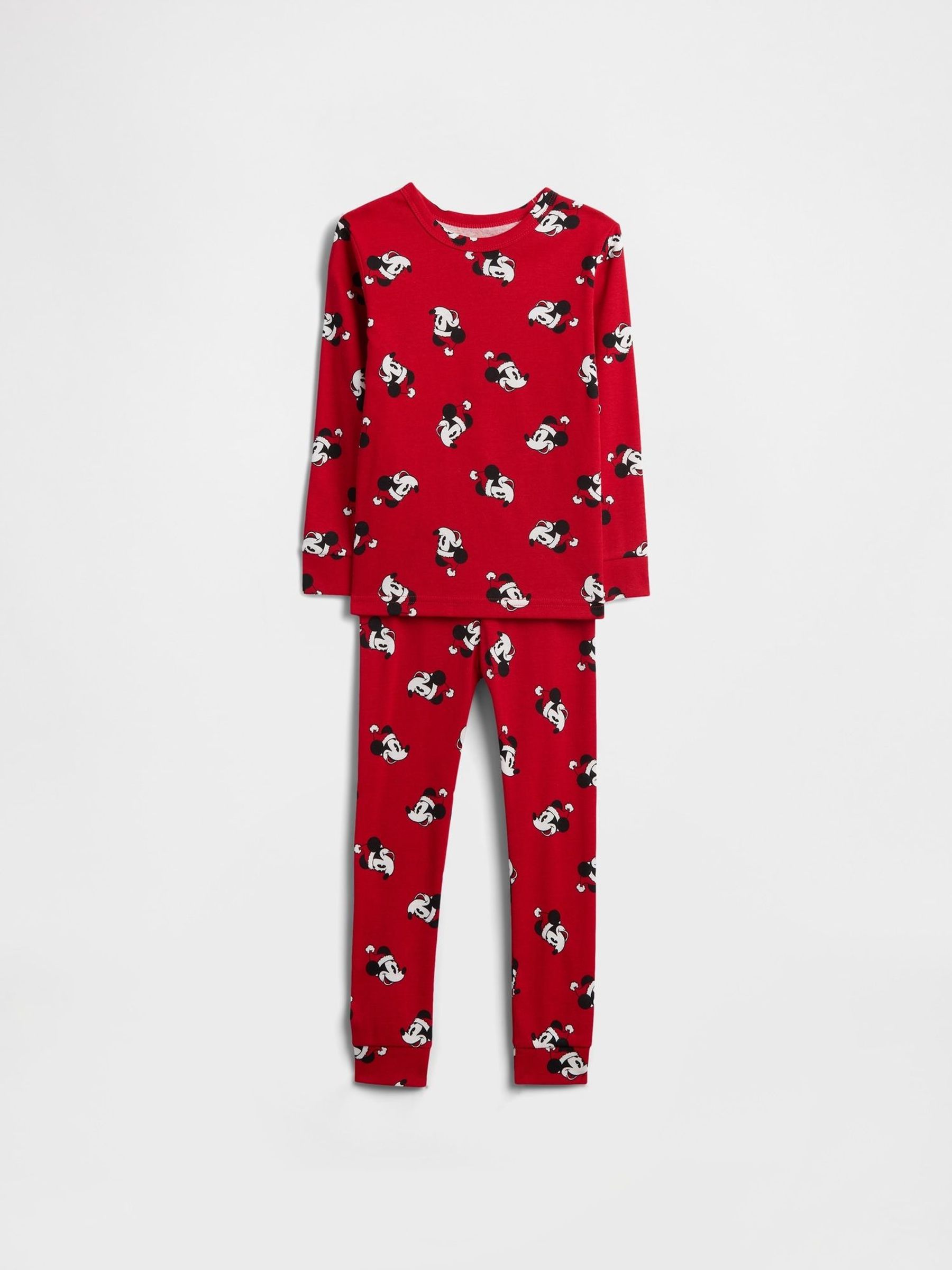Red Christmas Disney Mickey Mouse Cotton Pyjamas Set (Y28758) | £20