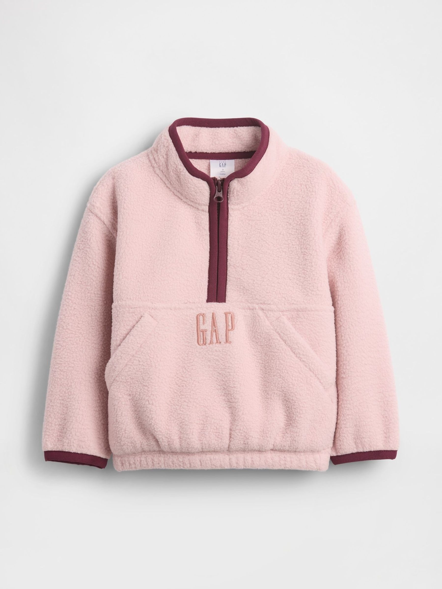 Pink Sherpa Half-Zip Pullover Sweatshirt (6mths-5yrs) (Y28765) | £30