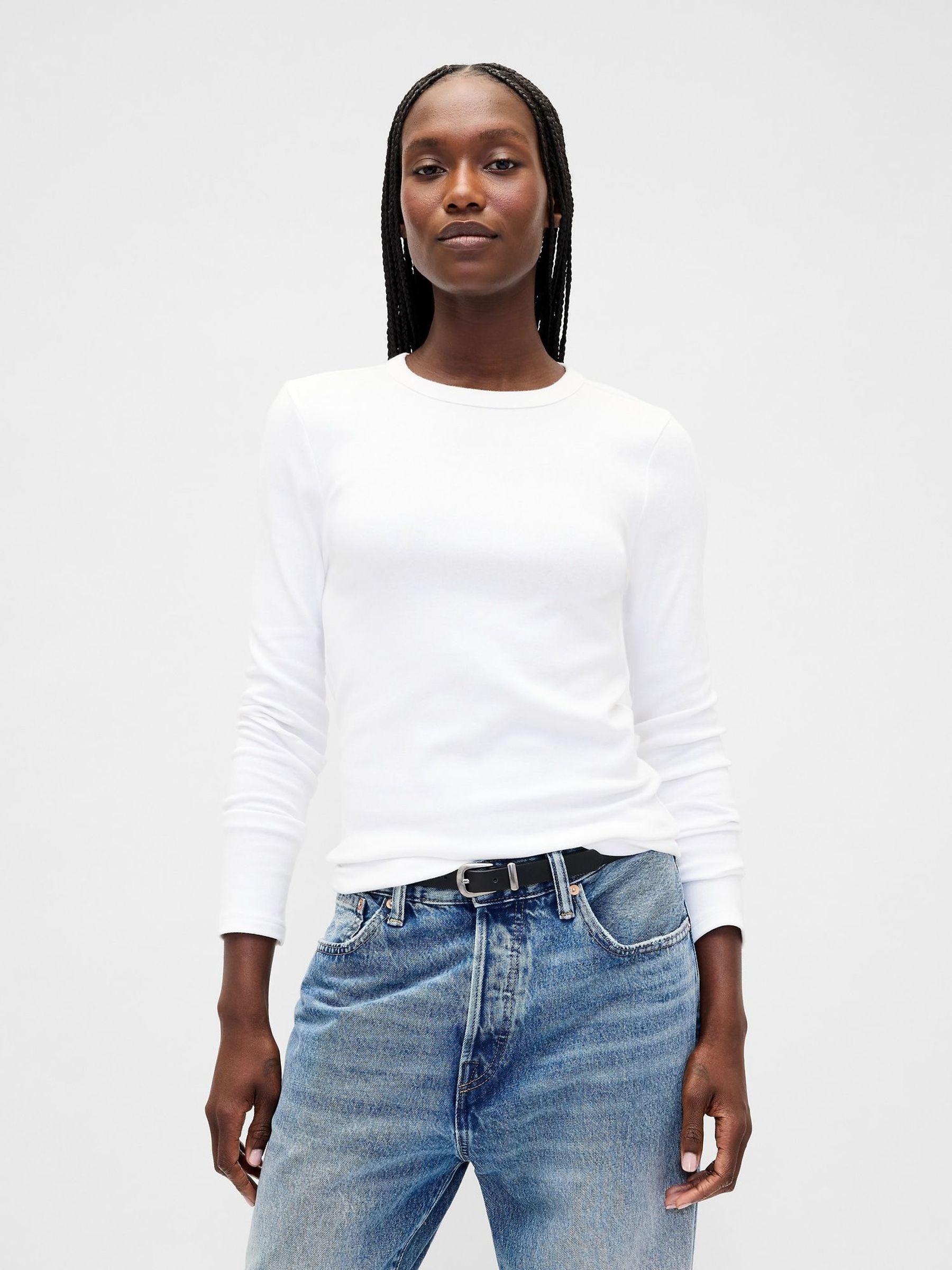 Modern White Crew Neck T-Shirt (Y28780) | £25