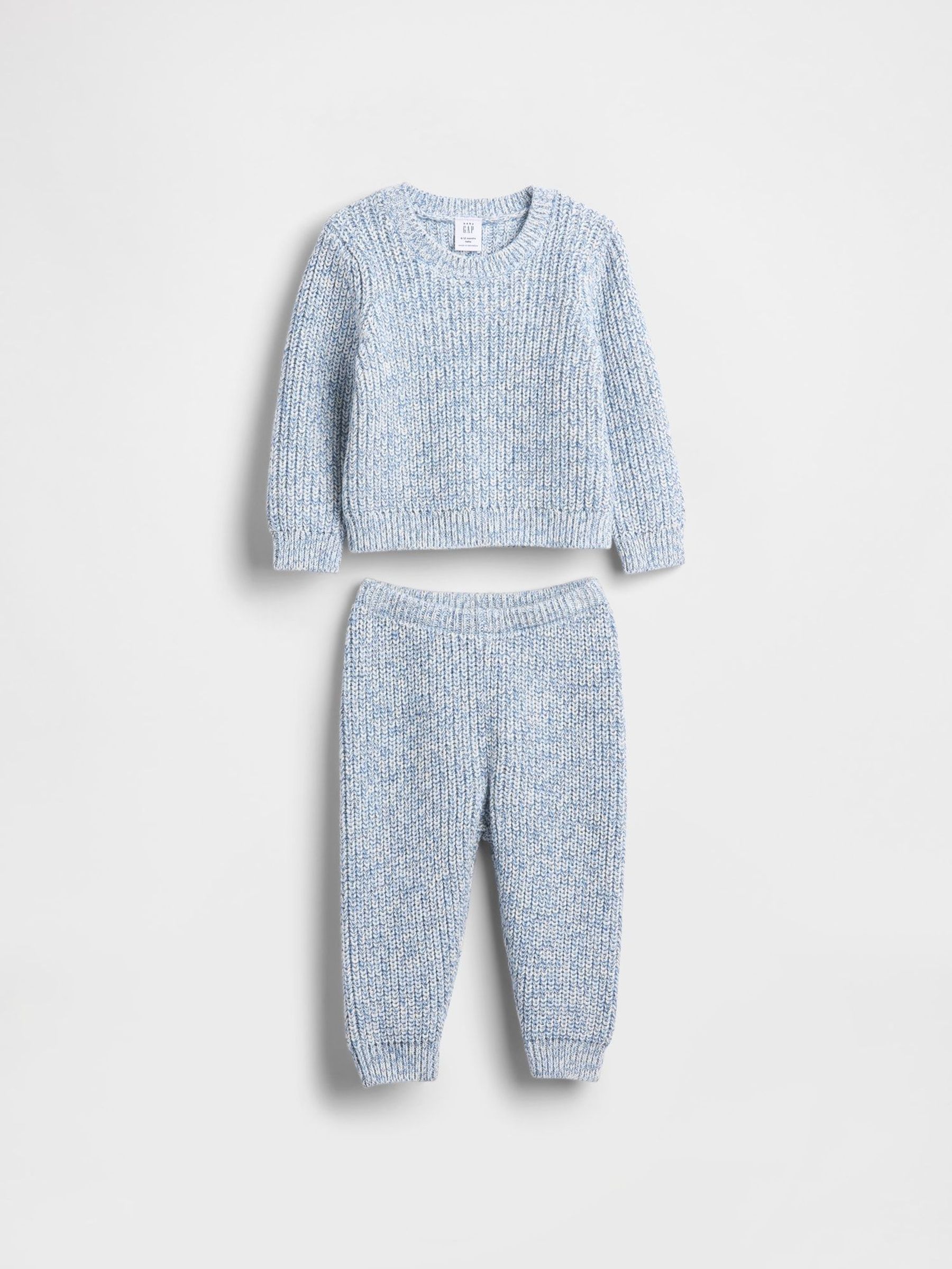 Blue Marled Jumper Outfit Set (Y28807) | £40