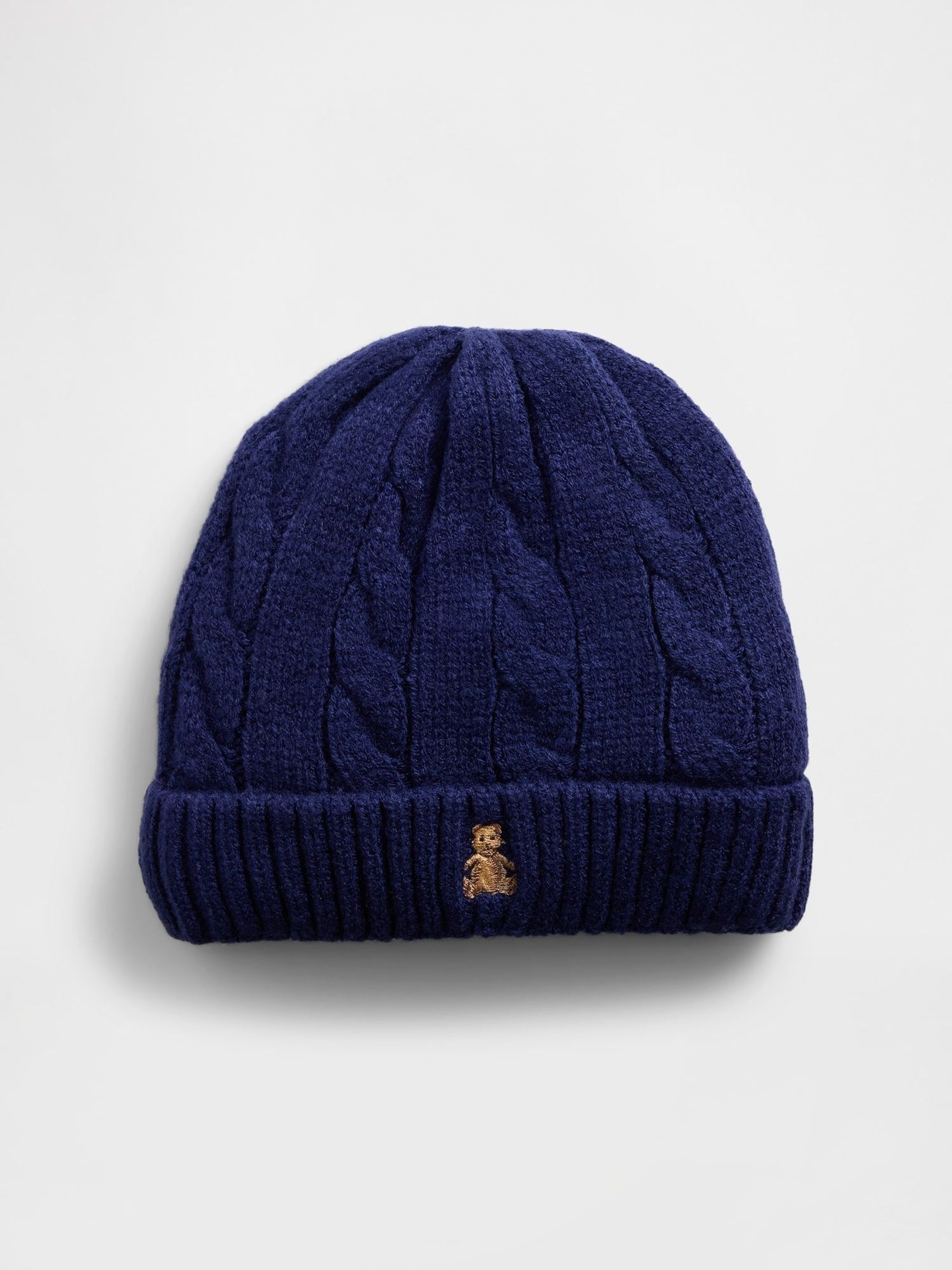 Navy Blue Cable-Knit Beanie (Y29424) | £12