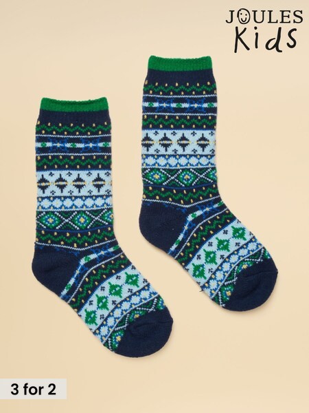 Navy Fairisle - Socks