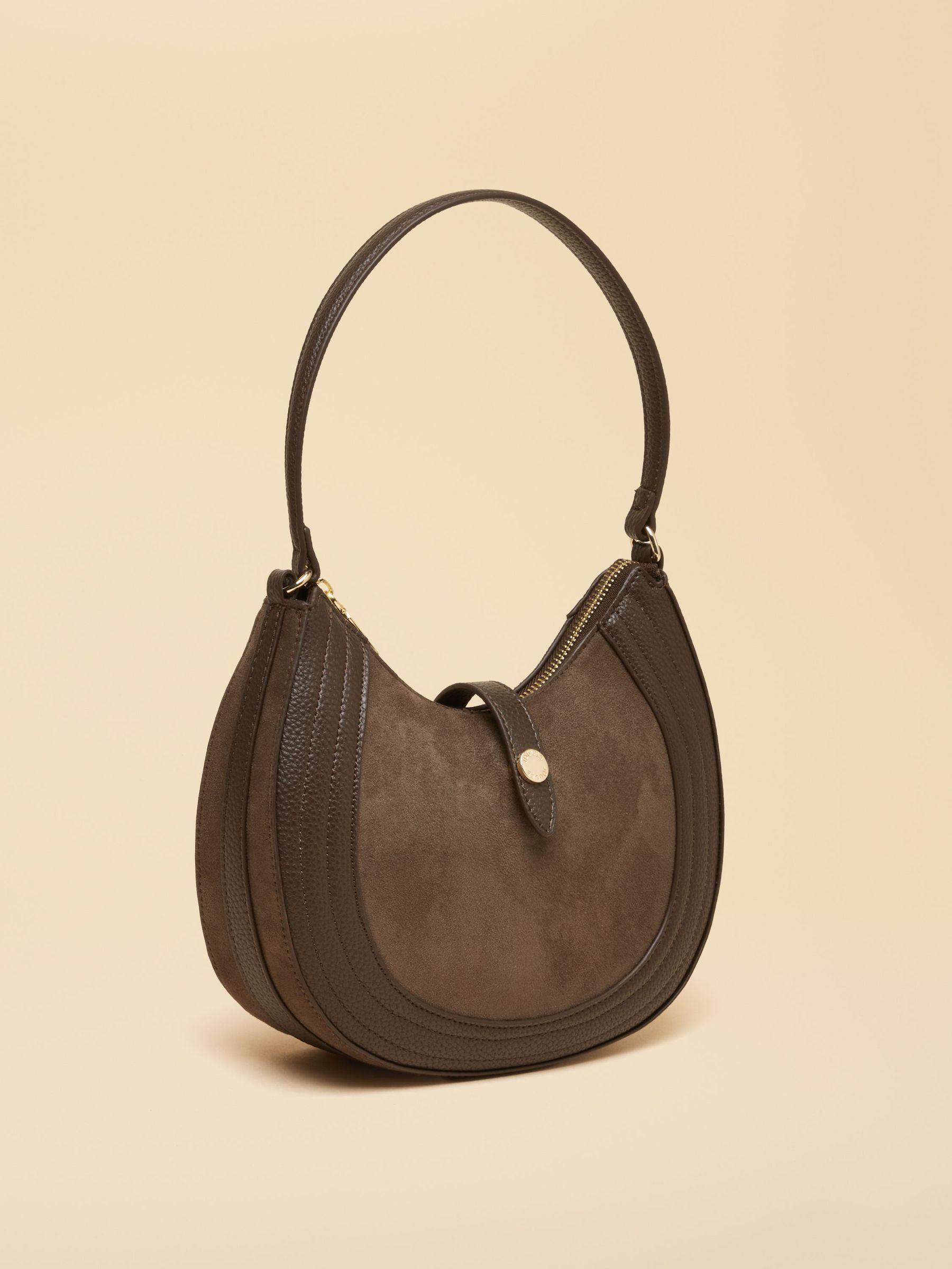 Chocolate Brown - Crossbody Saddle Bag
