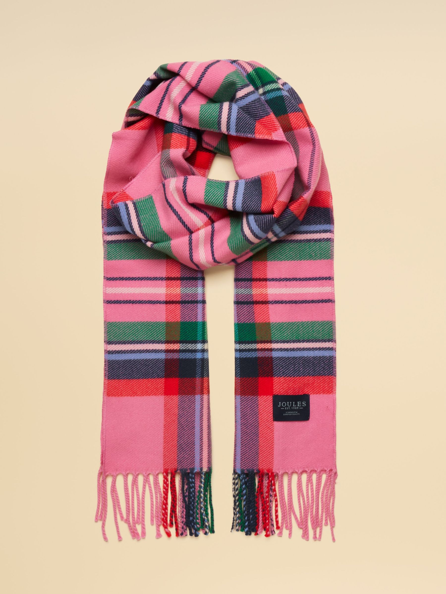 Pink & Green Check - Scarf