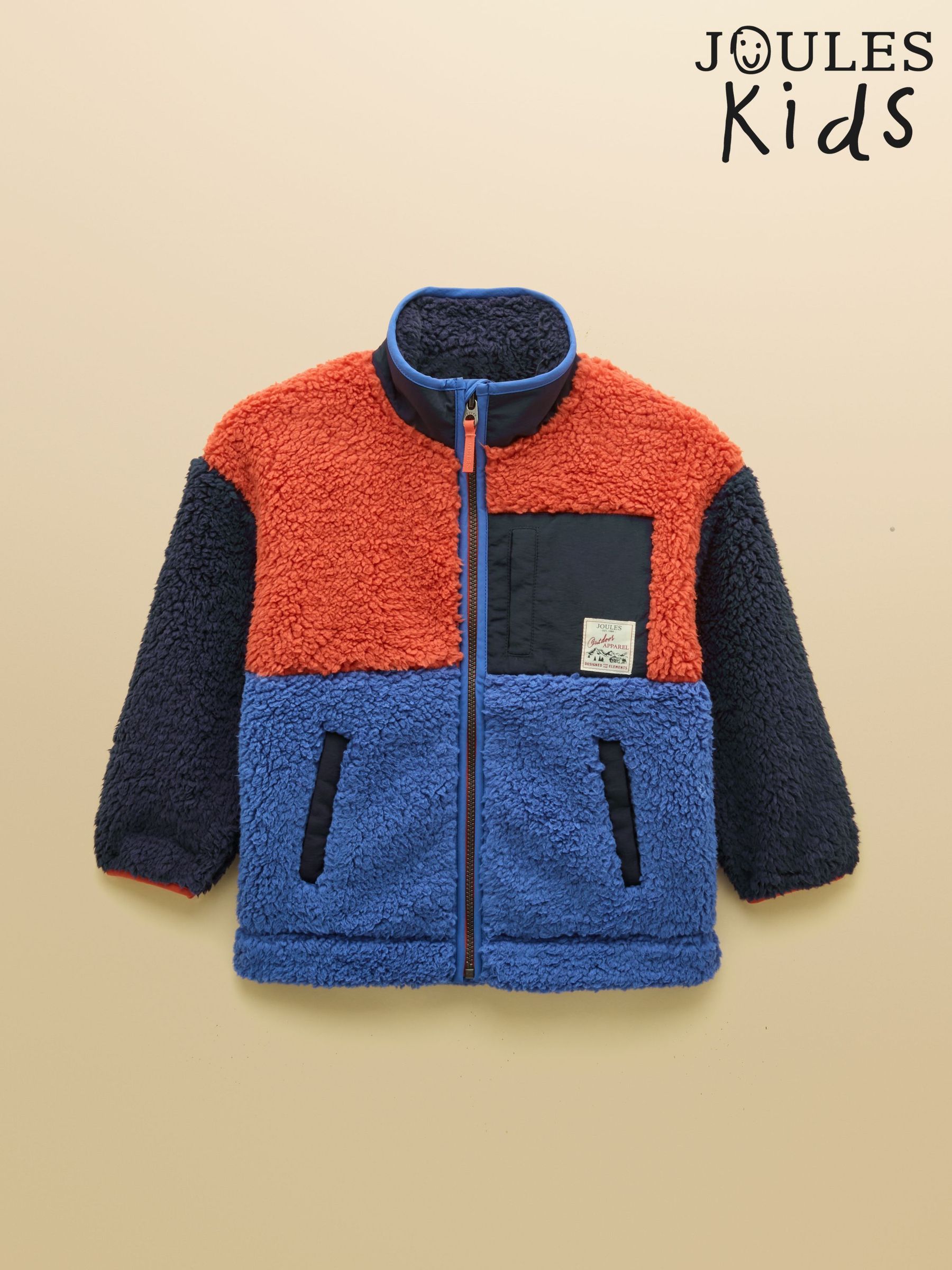 Blue & Orange - Zip Through Fleece