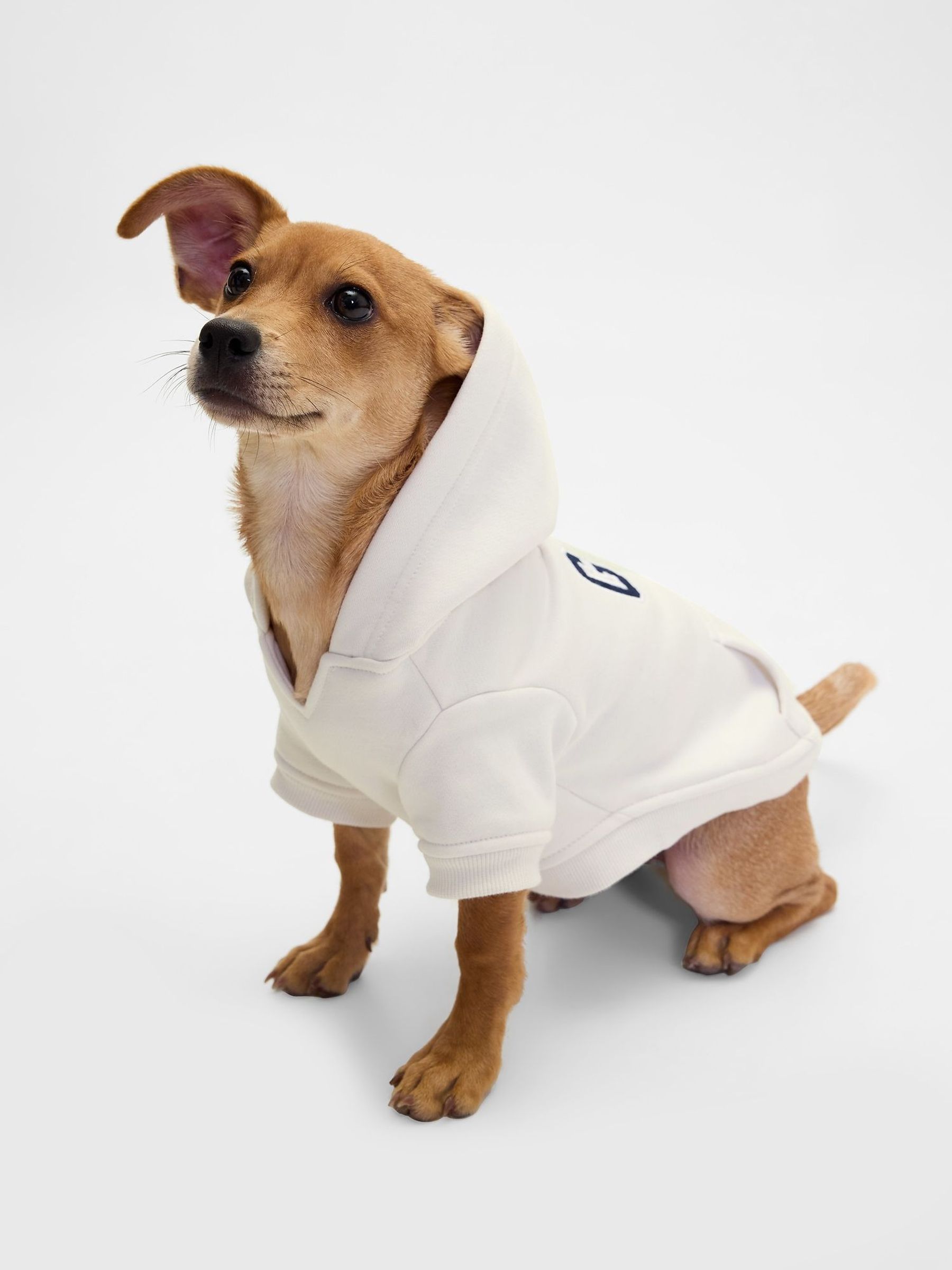White Logo Pet Hoodie (Y31829) | £12