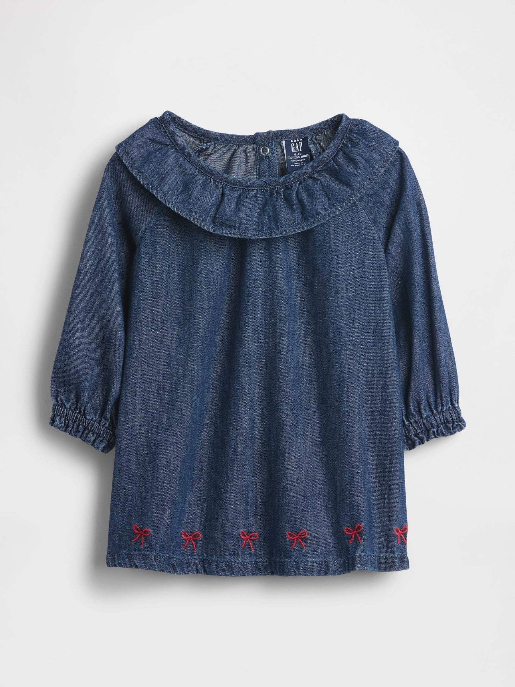 Blue Denim Ruffle Collar Dress (Newborn-24mths) (Y31857) | £30