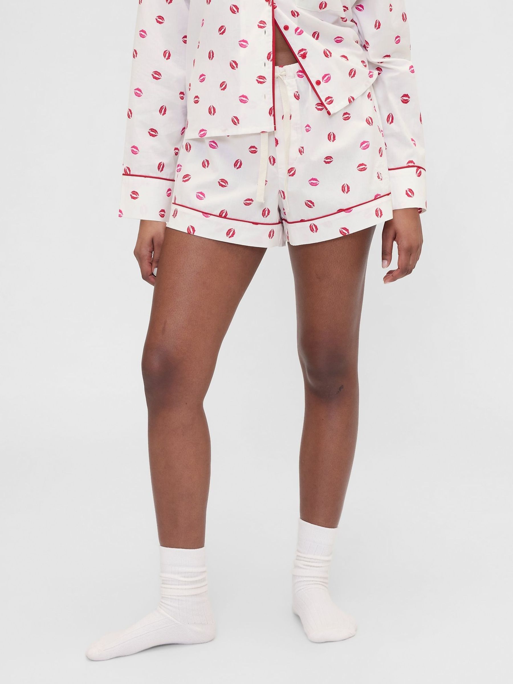 Gap X Summer Fridays White Kiss Poplin Short Pyjama Bottoms (Y31865) | £30