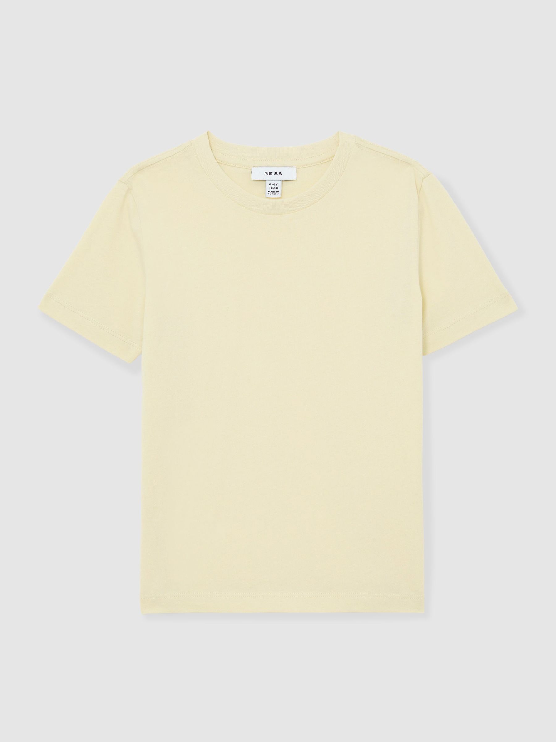 13-14 yrs Cotton Crew-Neck T-Shirt in Sorbet Yellow (Y32437) | £16