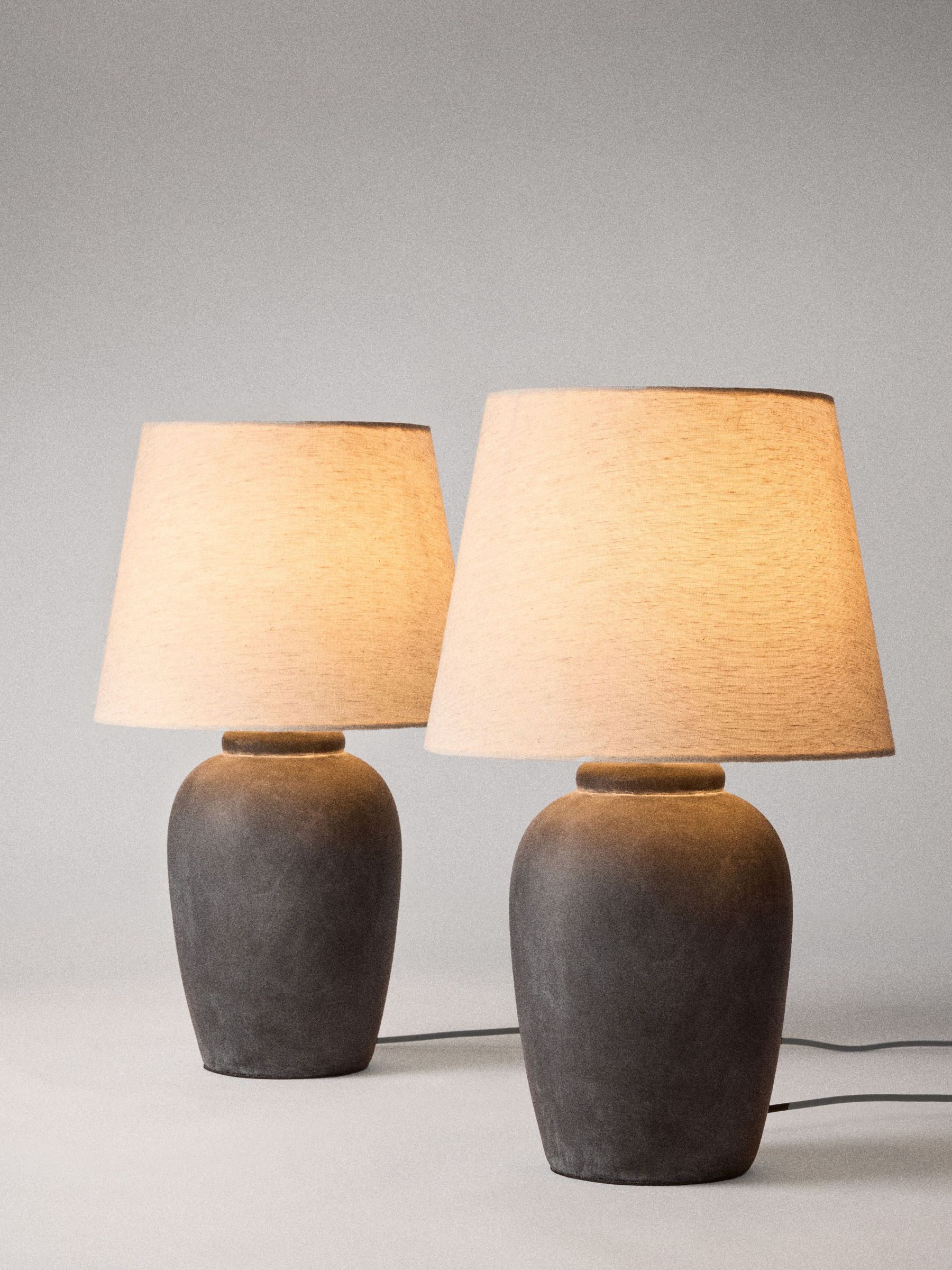The Set 2 Pack Textured Ceramic Table Lamps