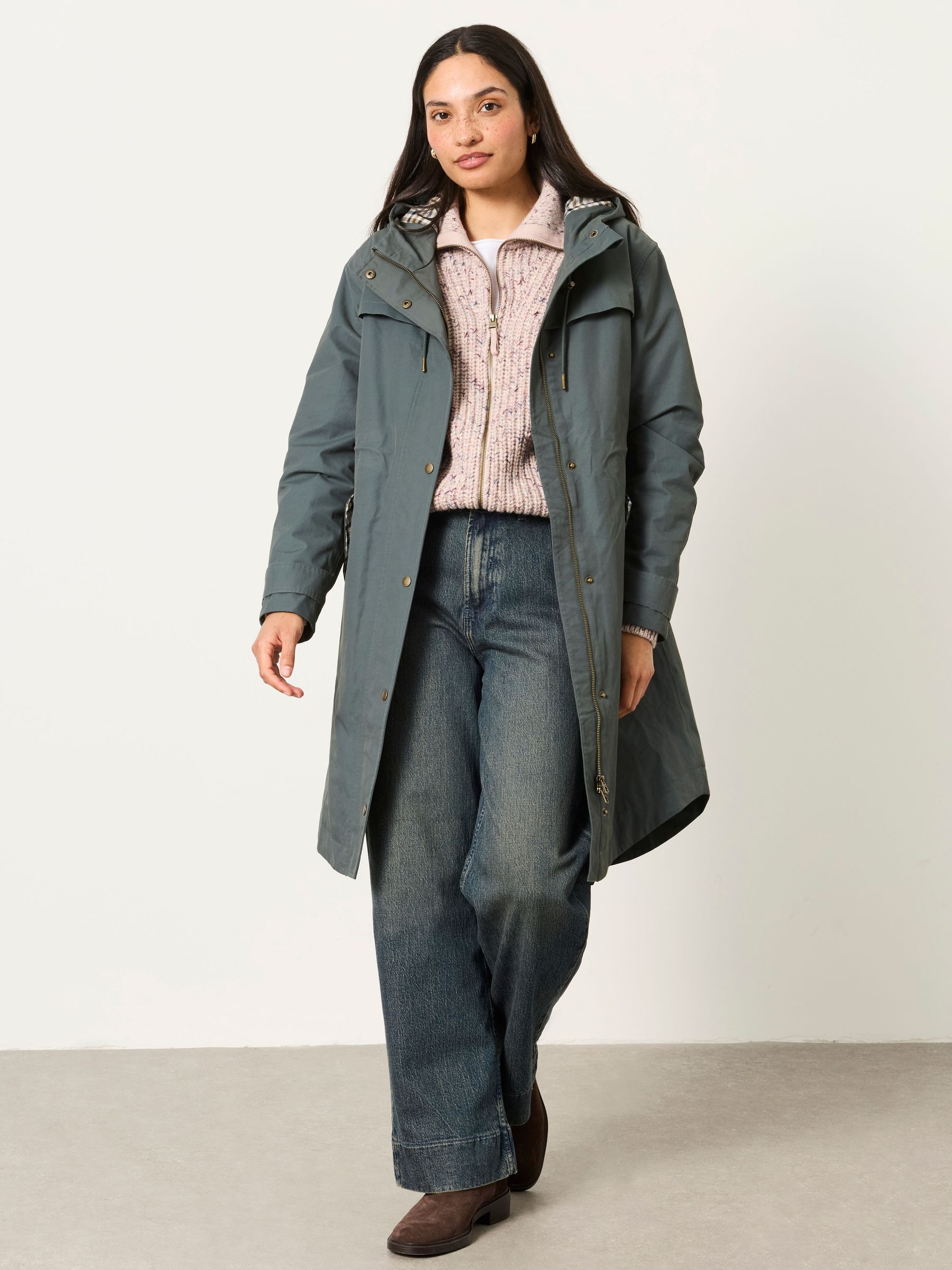 Teal Blue - Long Raincoat