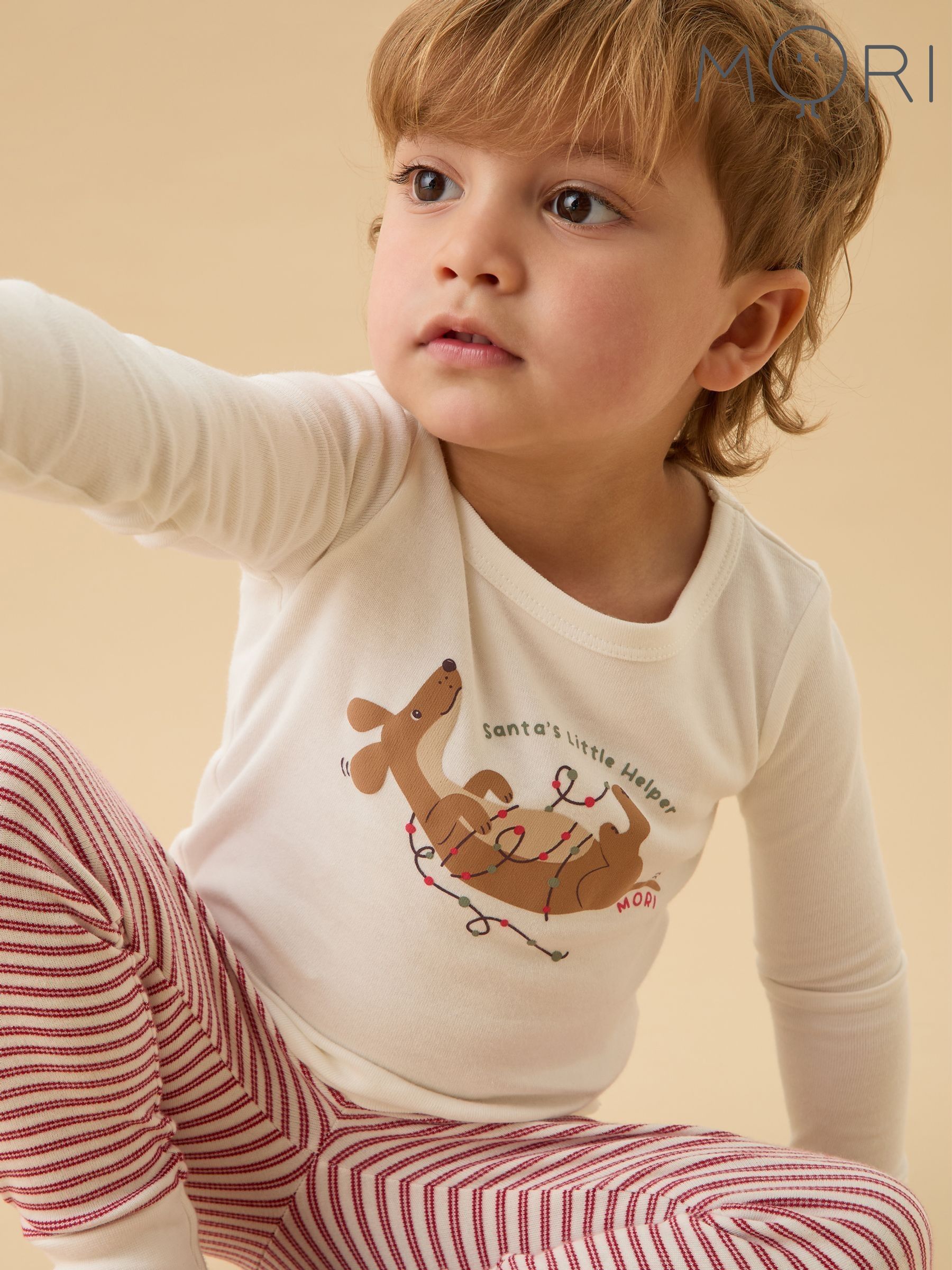 MORI Off White Supersoft 2 Piece Pyjama Set (Y35040) | £20 - £22