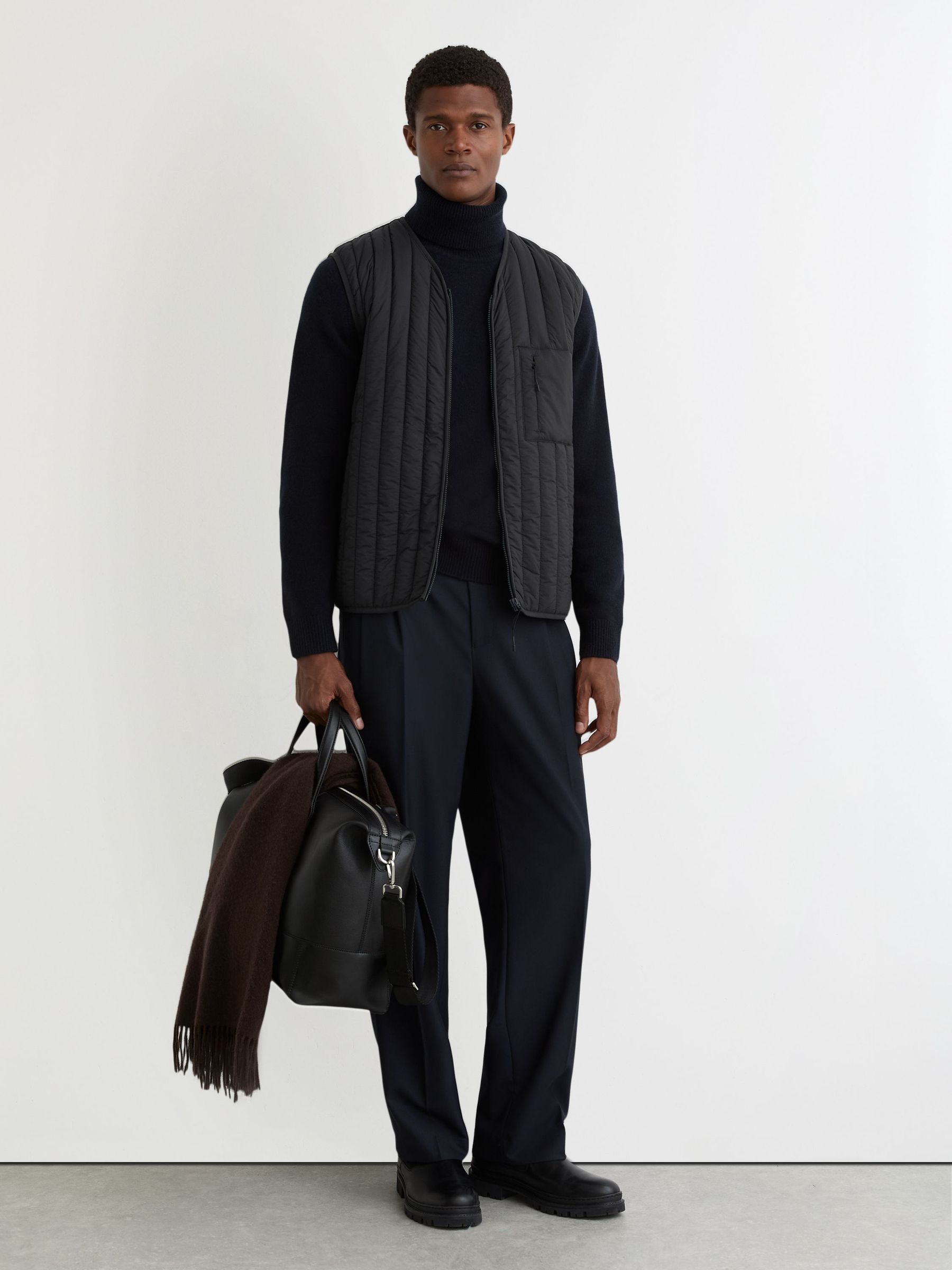 Rains Quilted Liner Vest in Black (Y36111) | £100