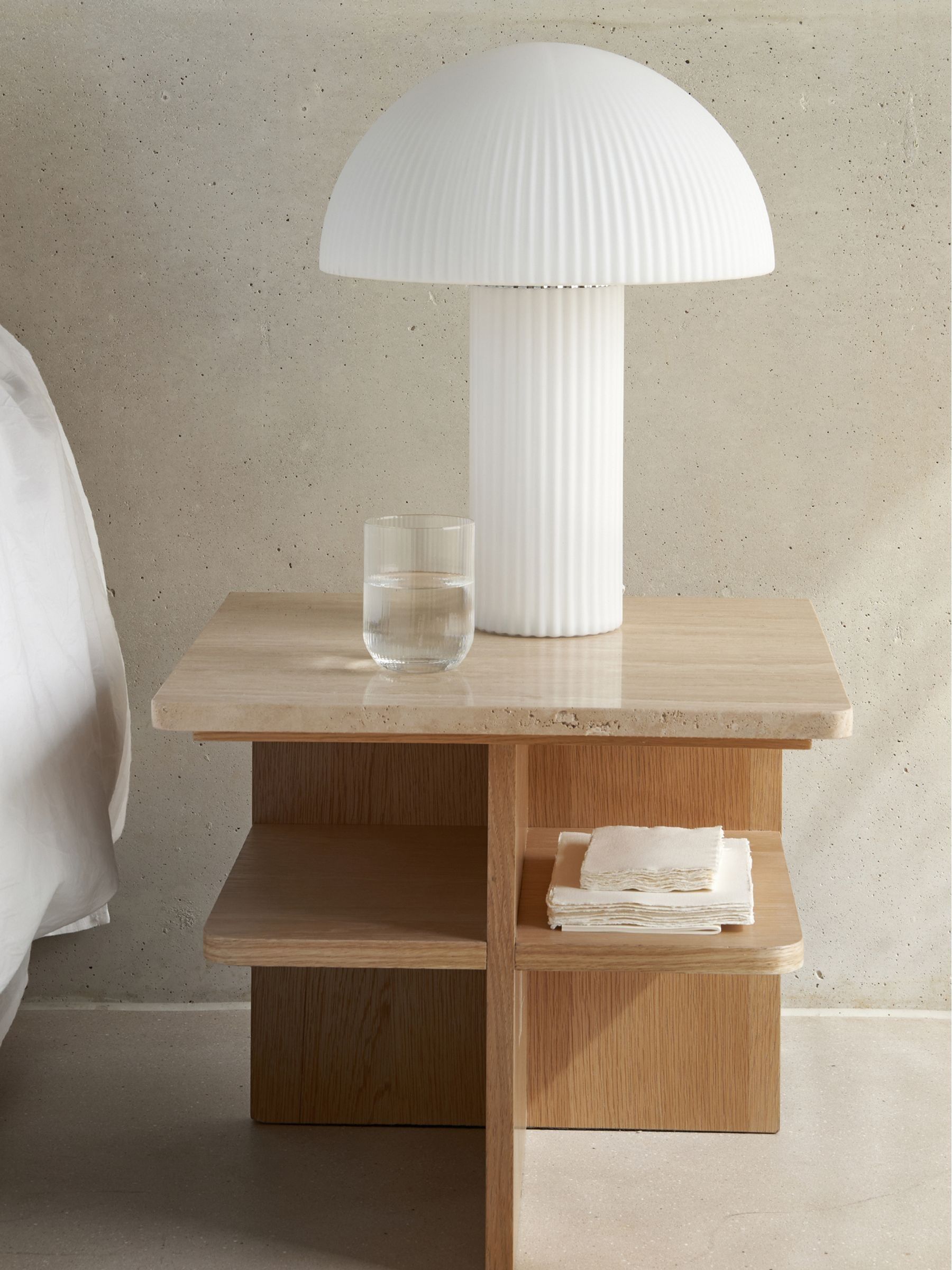 La Redoute Intérieurs Caliste & Travertine Bedside Table