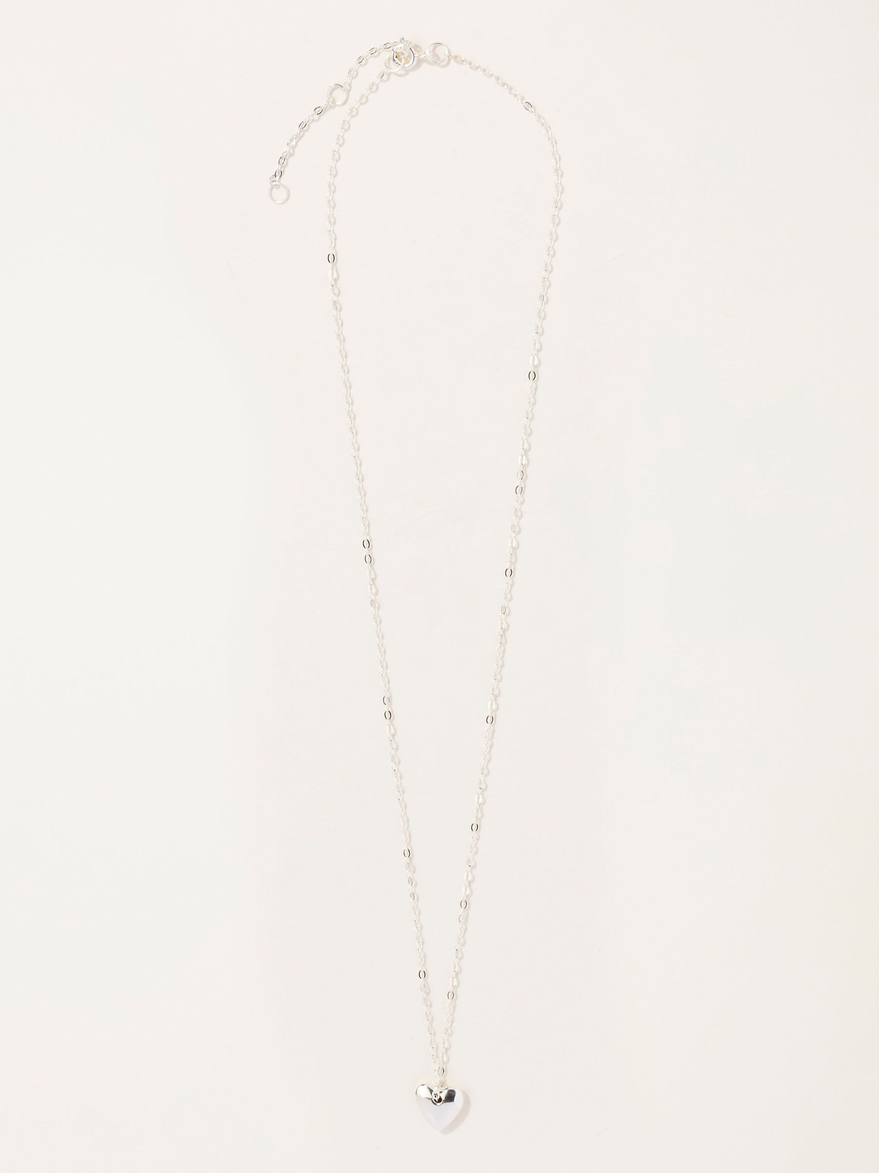 Silver - Sterling Silver Heart Necklace