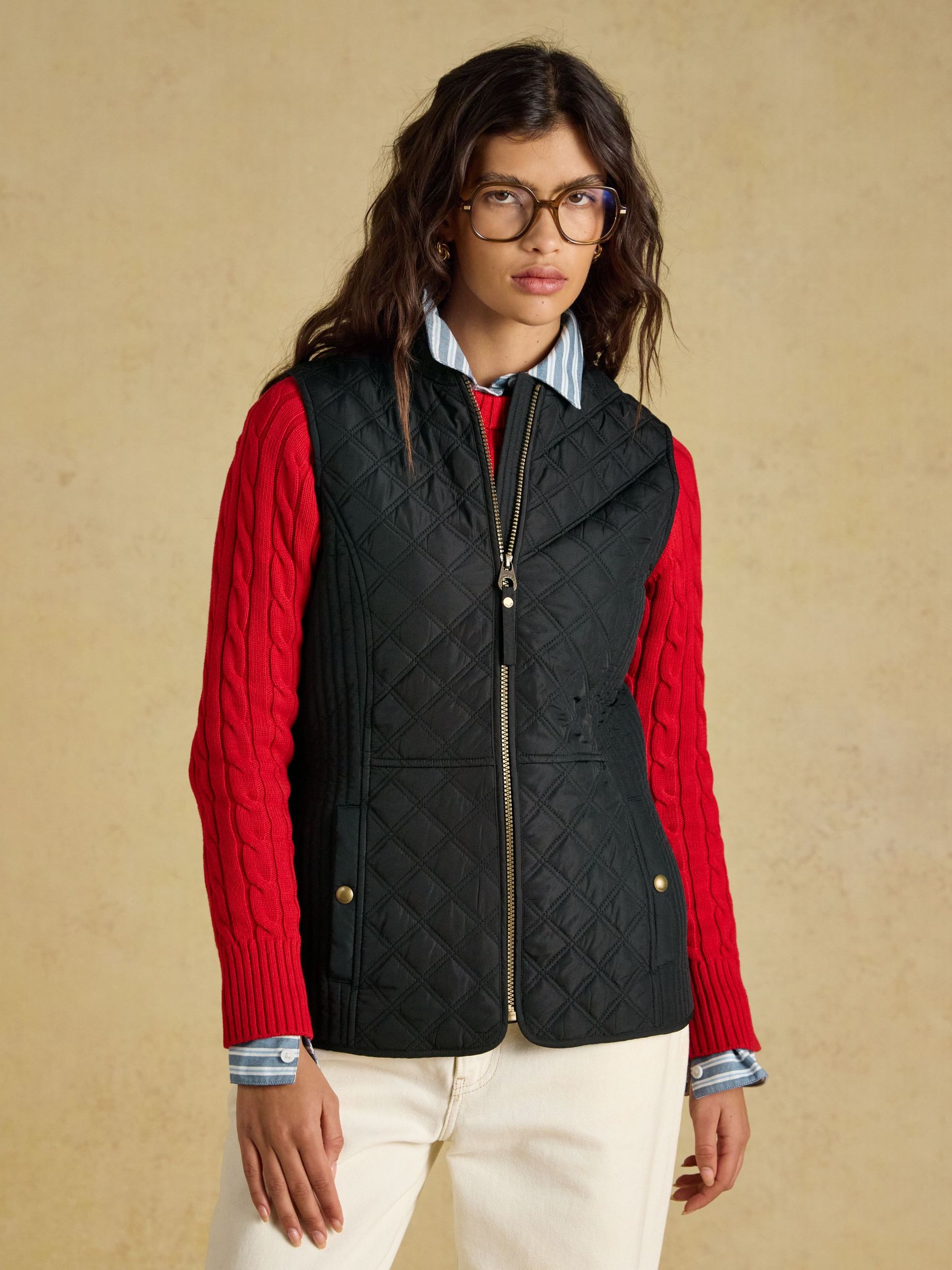 Black - Showerproof Diamond Quilted Gilet