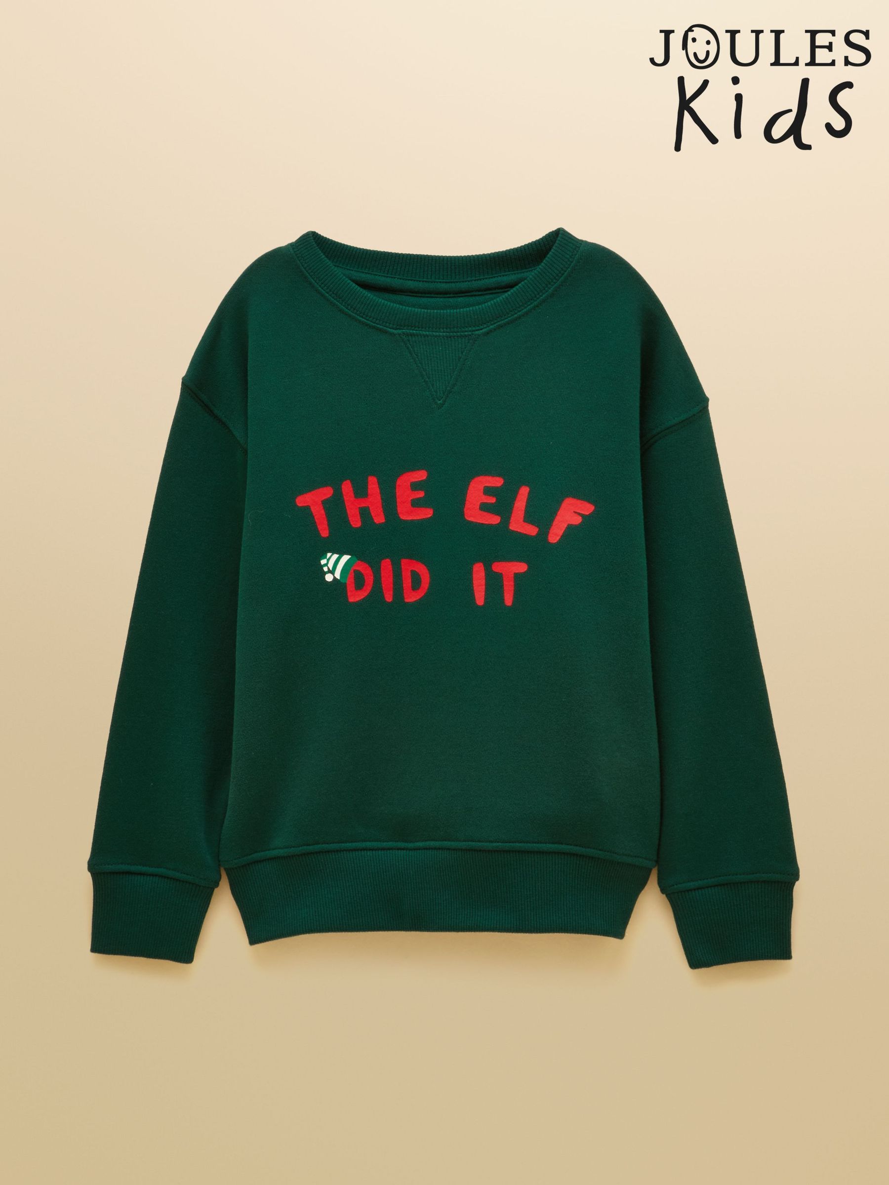 Dark Green - Slogan Crew Neck Sweatshirt