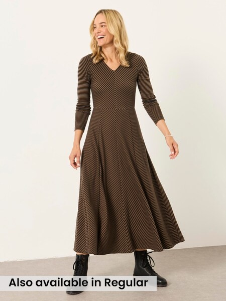Navy Stripe - Midaxi Jersey Dress