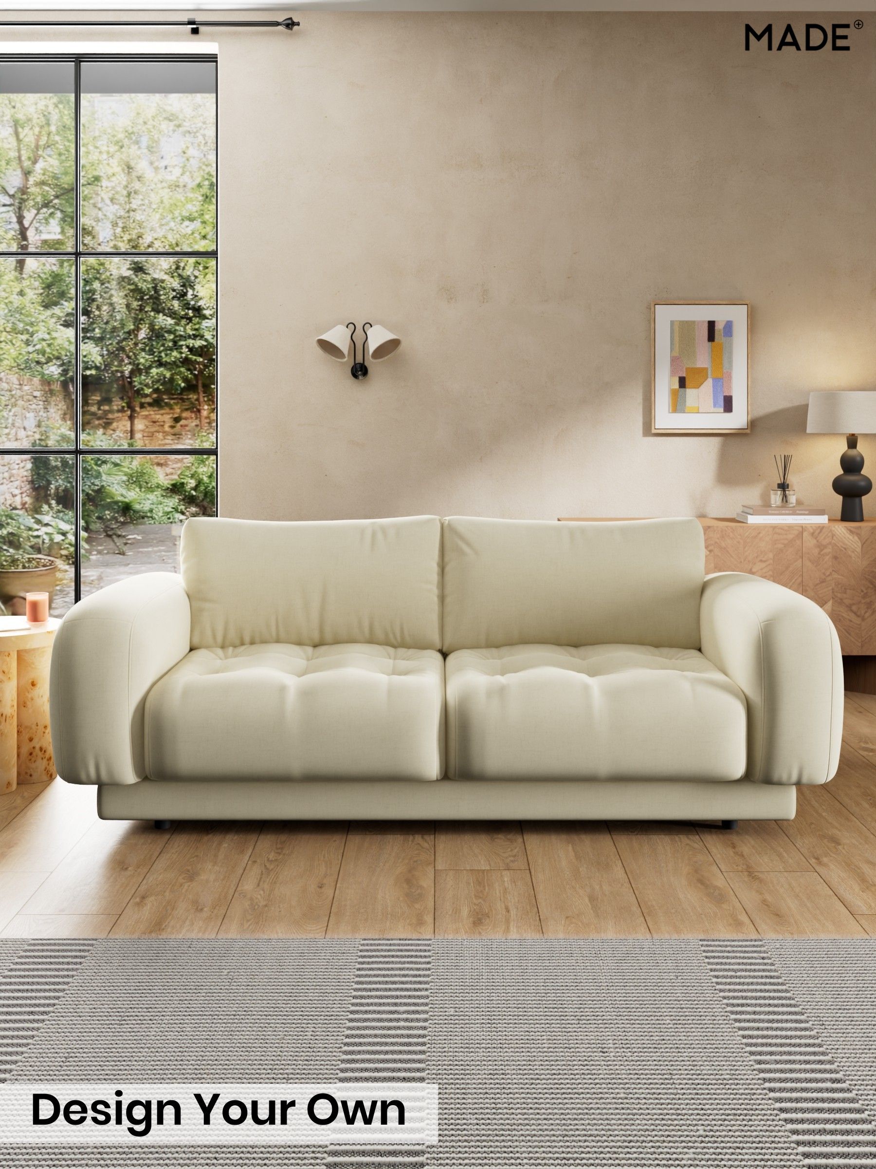 Etched Chenille/Soft Ecru Natural - Flint By Made