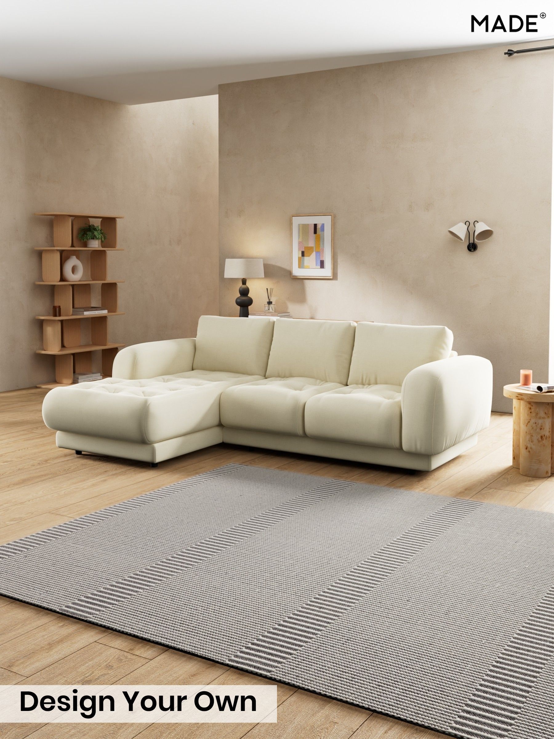 Etched Chenille/Soft Ecru Natural - Flint By Made