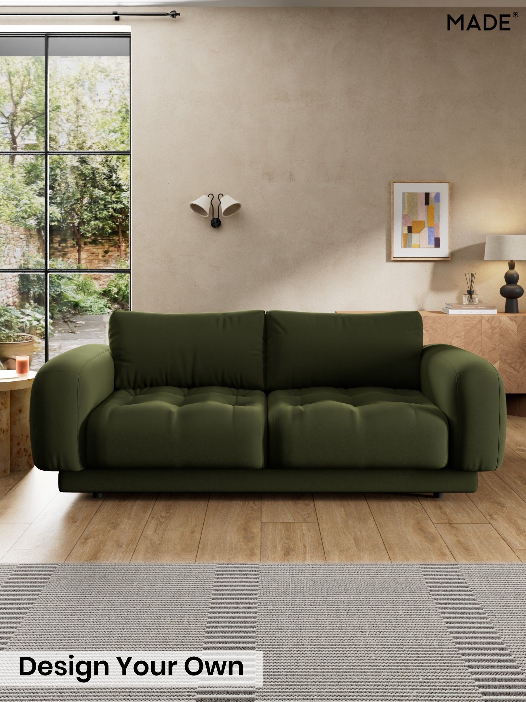Matt Velvet Easy Clean/Deep Olive Green - Flint By Made