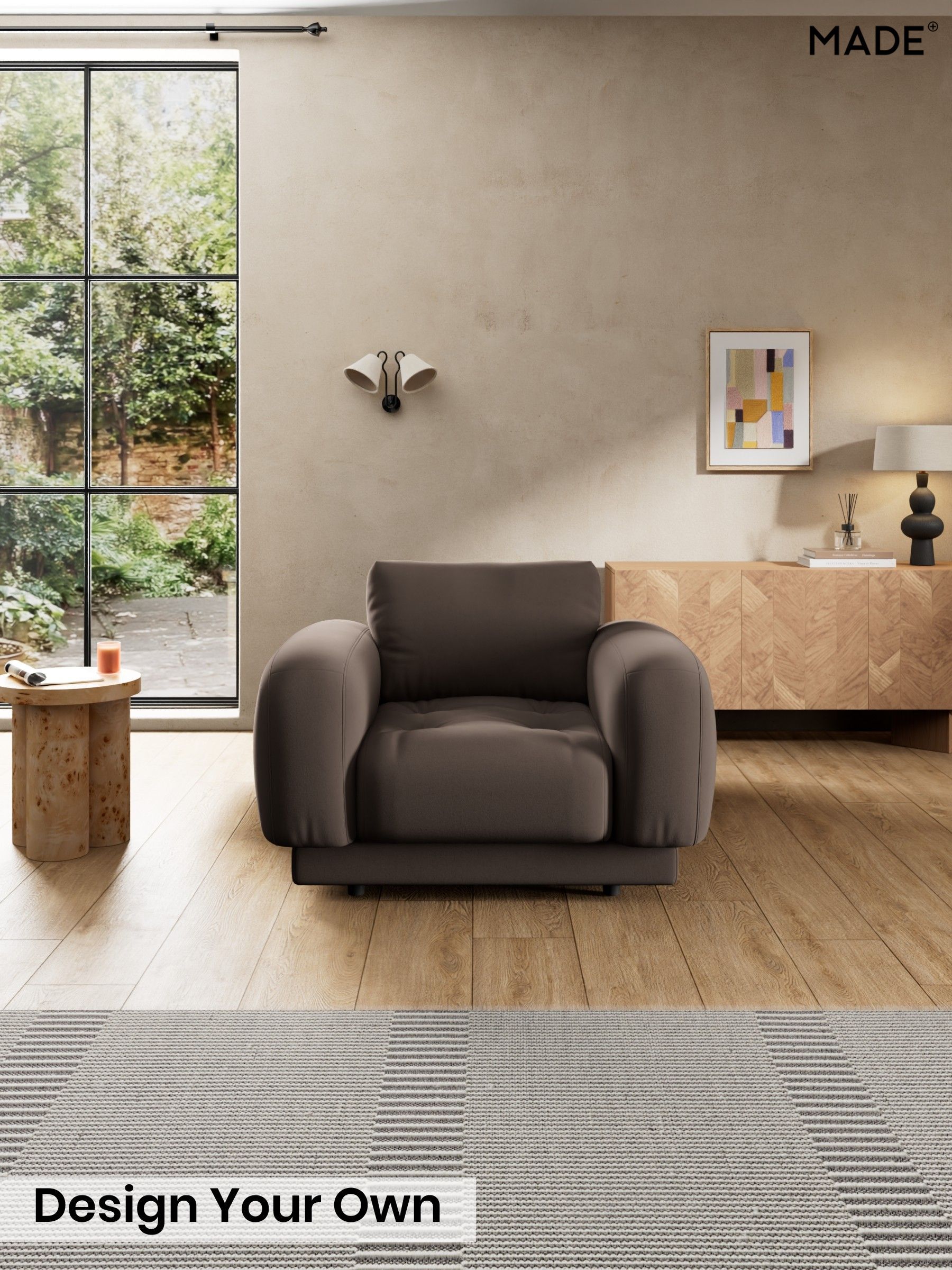 Matt Velvet Easy Clean/Soft Brown - Flint By Made