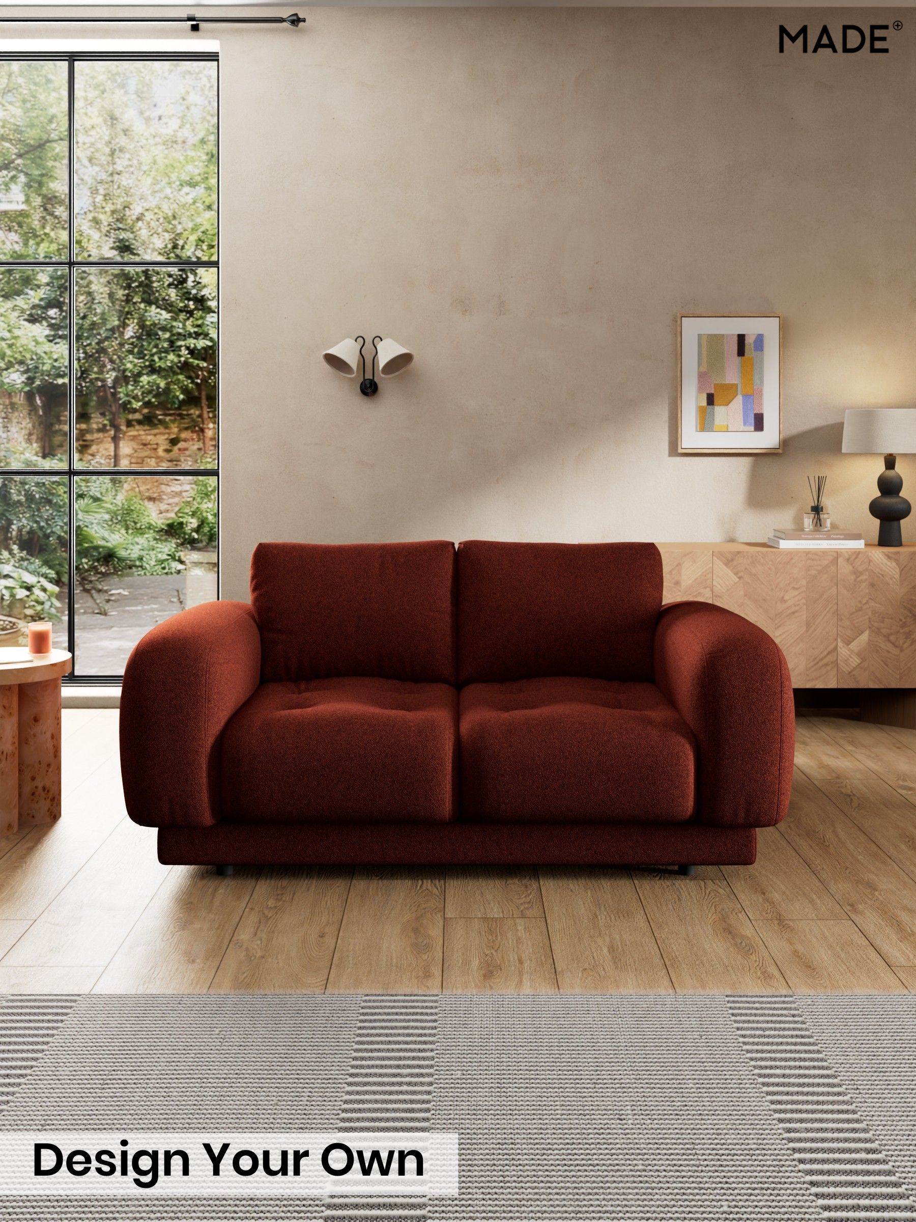 Soft Touch Boucle/Rust Orange - Flint By Made