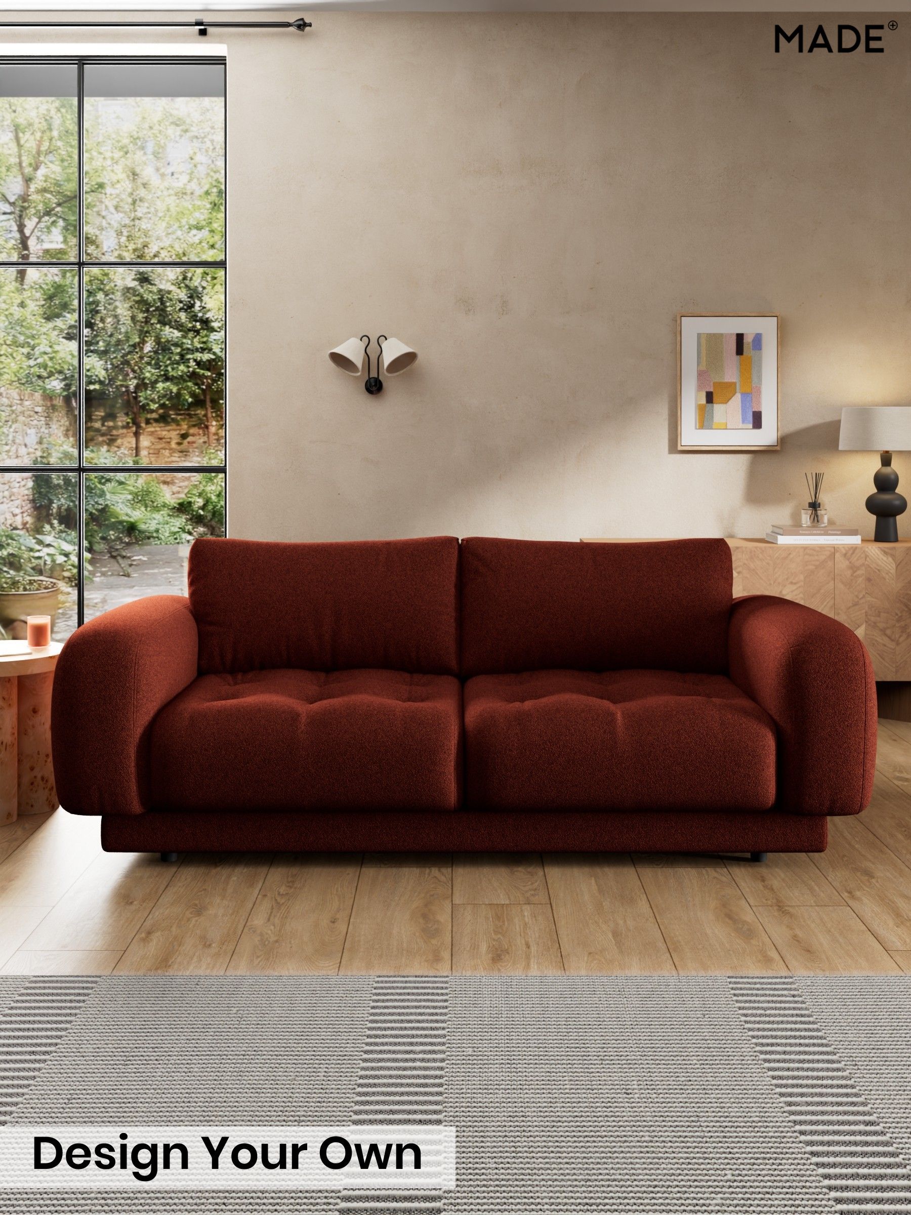 Soft Touch Boucle/Rust Orange - Flint By Made