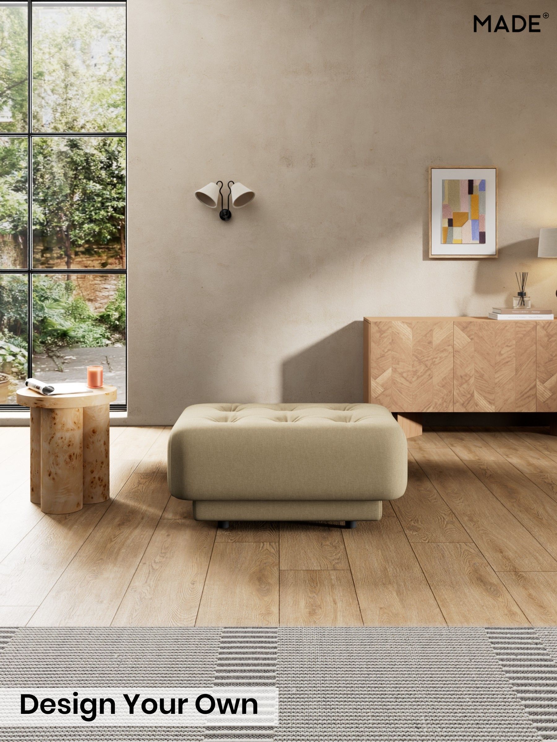 Textured Slub Weave/Caramel Natural - Flint By Made