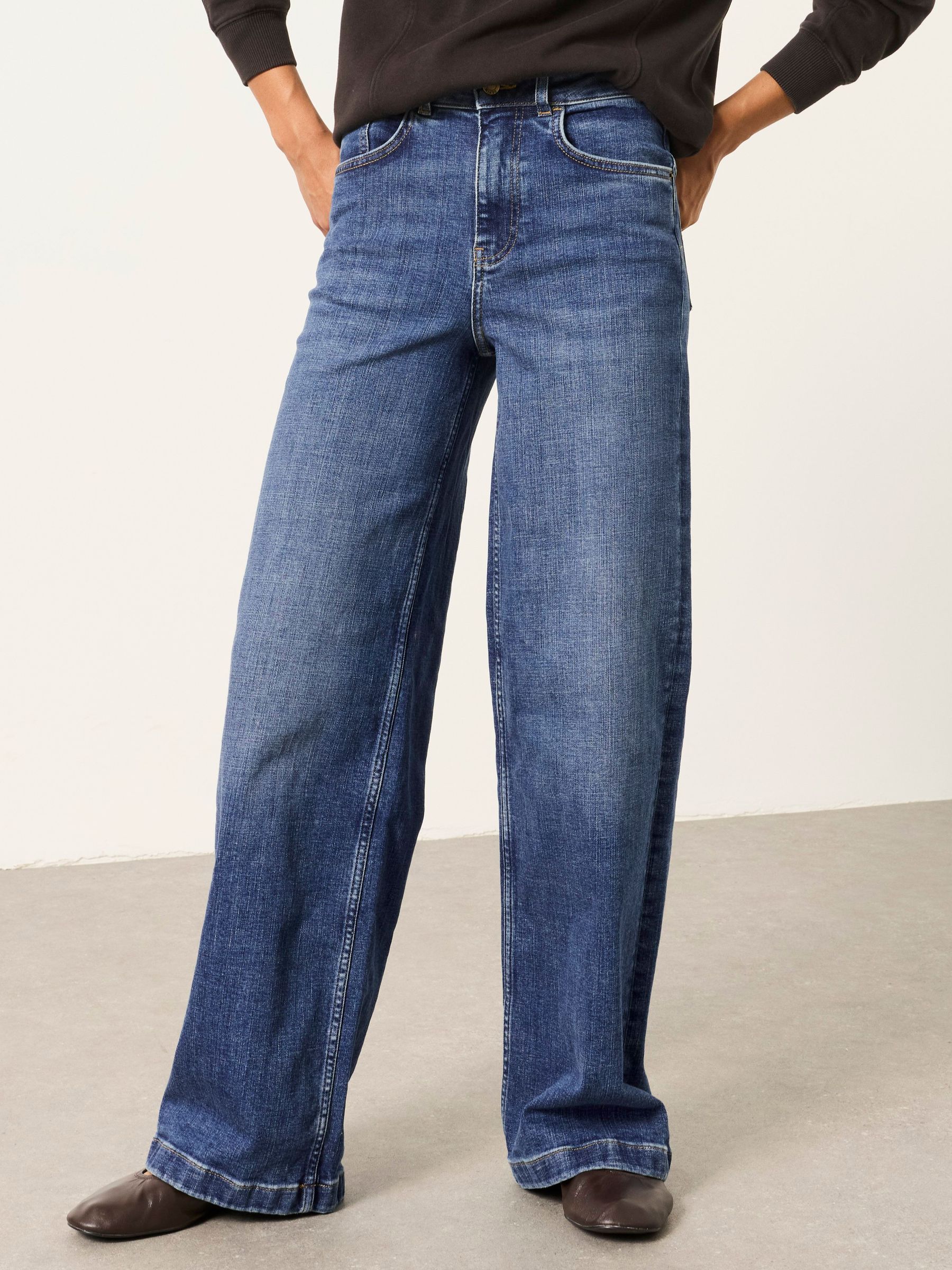 Indigo Blue - Wide Leg Jeans