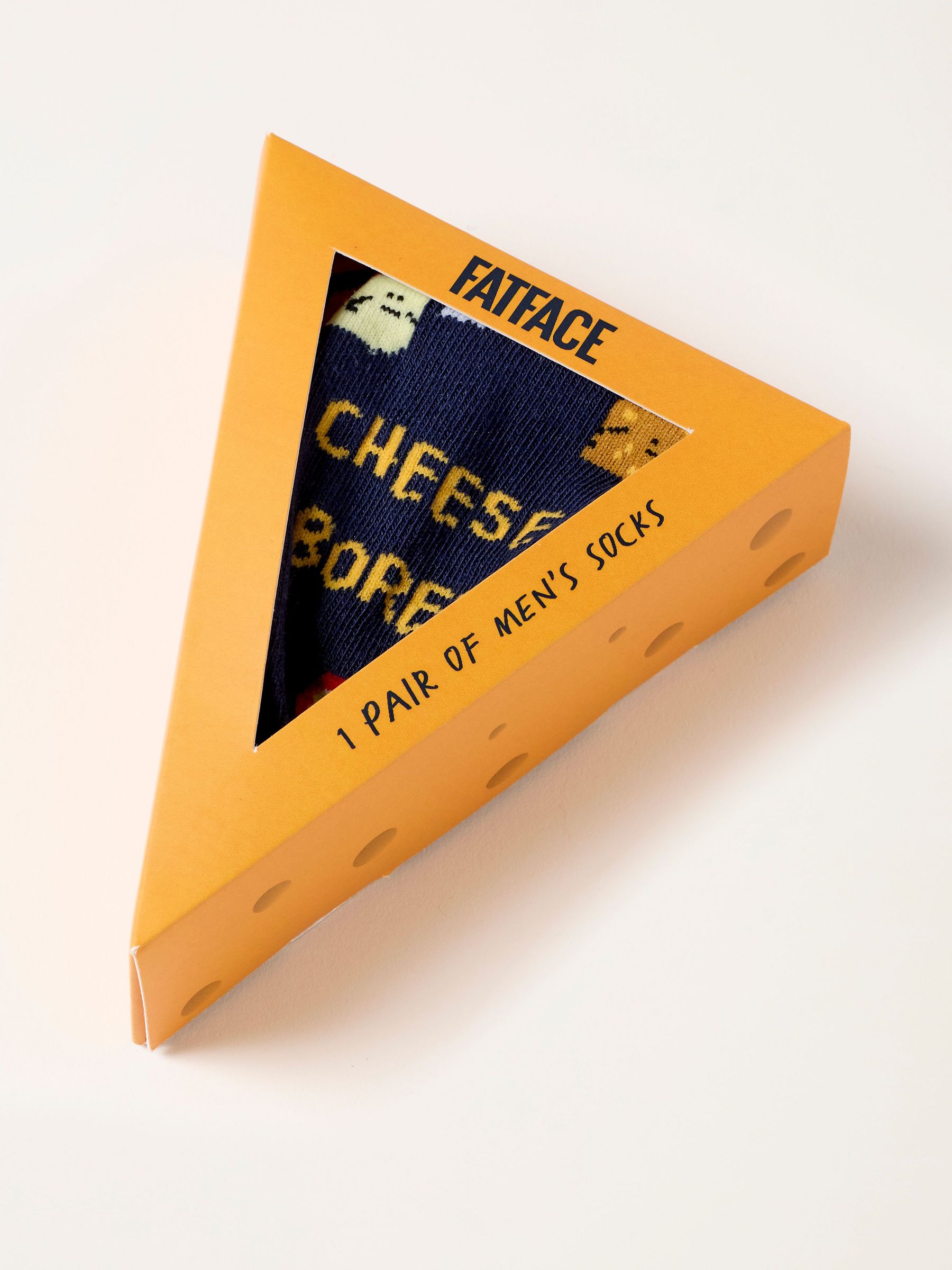 Multi - Regular 1 Pack Cheese Bored Socks In A Box