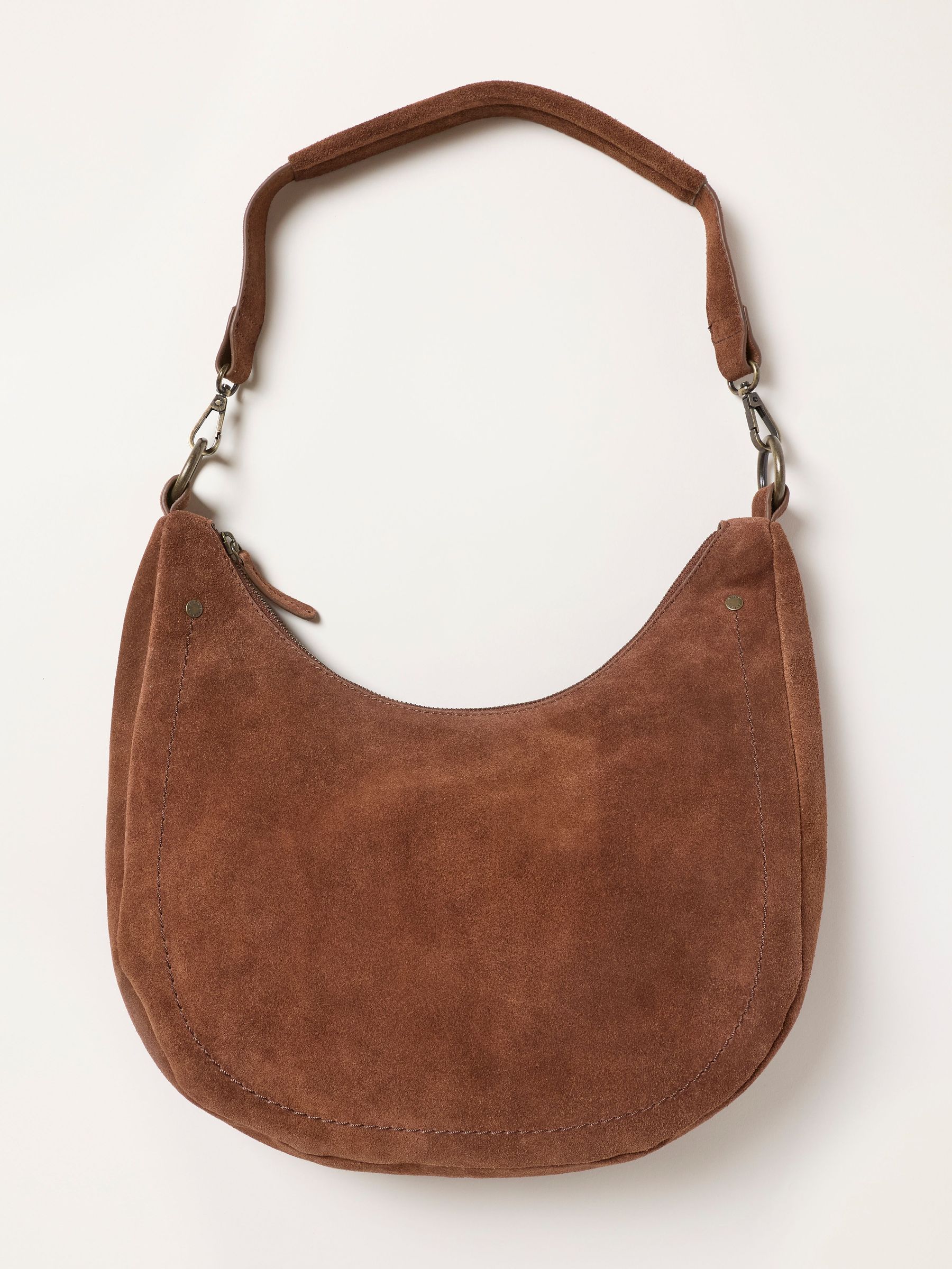 Chestnut Brown - Suede Shoulder Bag