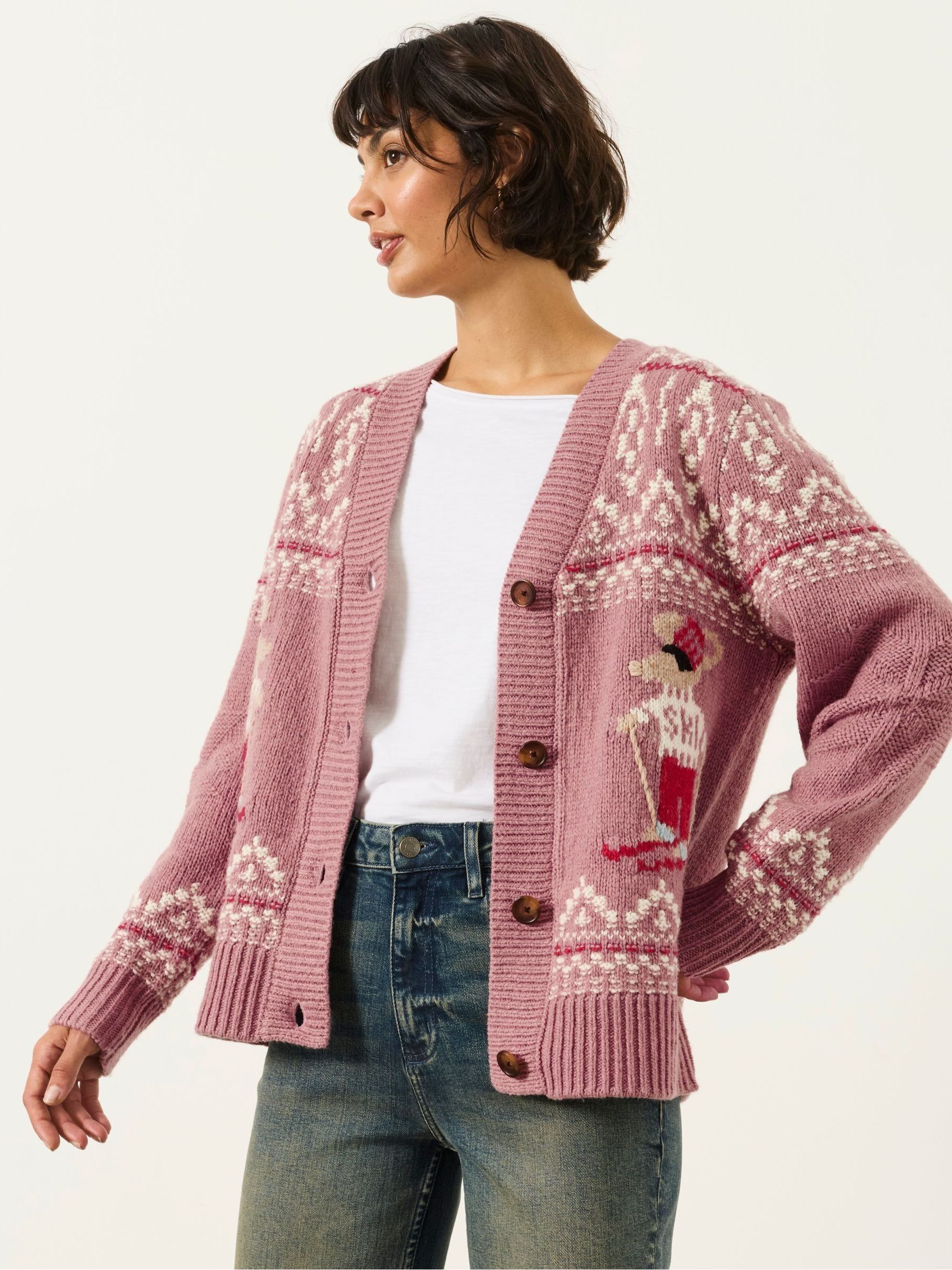 Pink - Knitted Cardigan