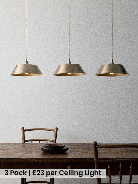 The Set 3 Pack Metal Ceiling Light