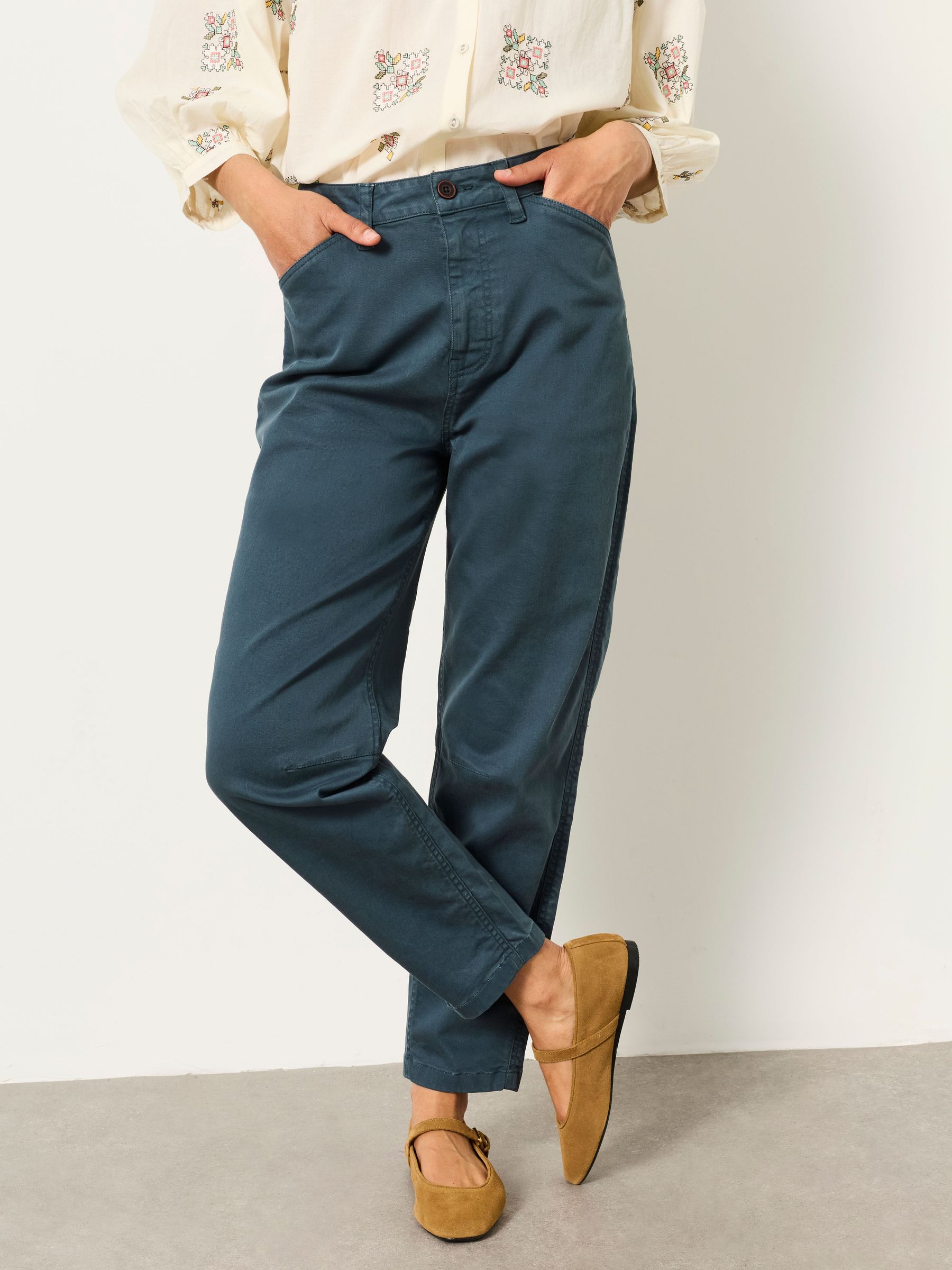 Teal Blue - Chino Tapered Trousers
