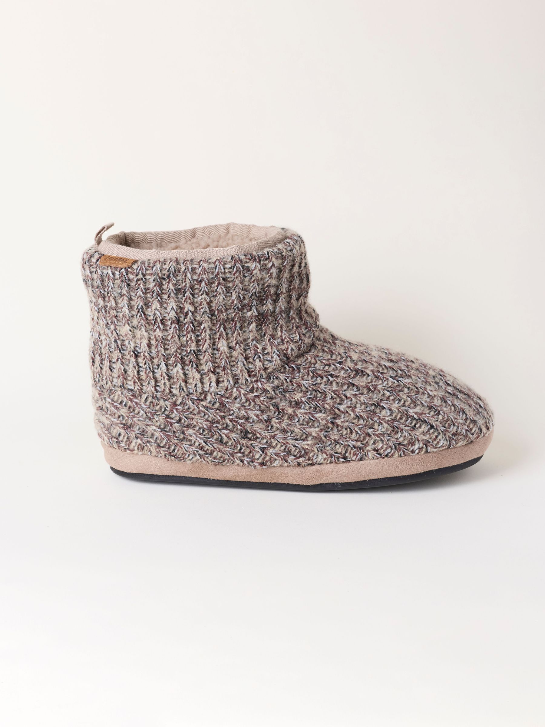 Oatmeal - Regular Knitted Boot Slipper