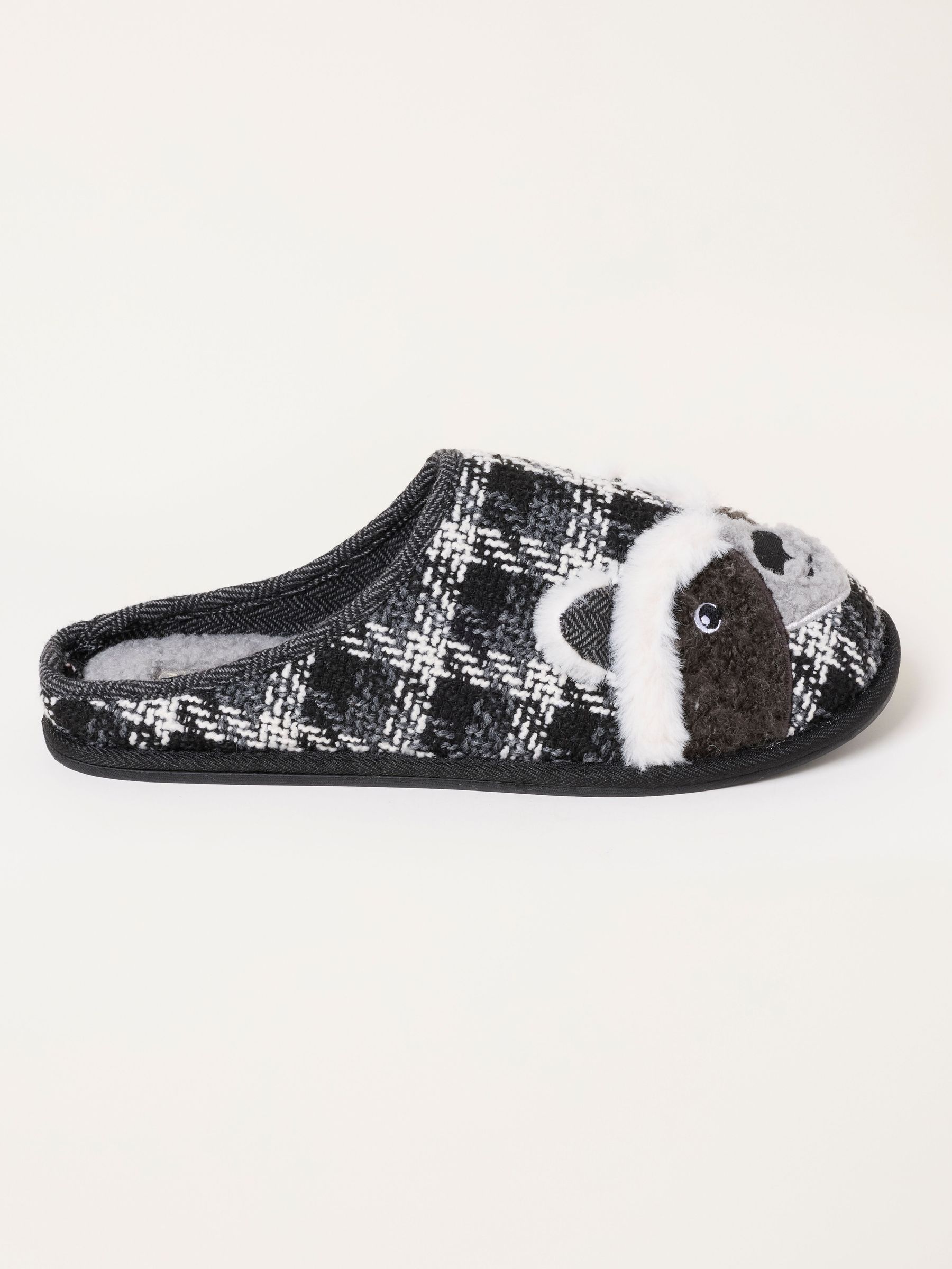 Dark Grey Racoon - Regular Mule Slipper