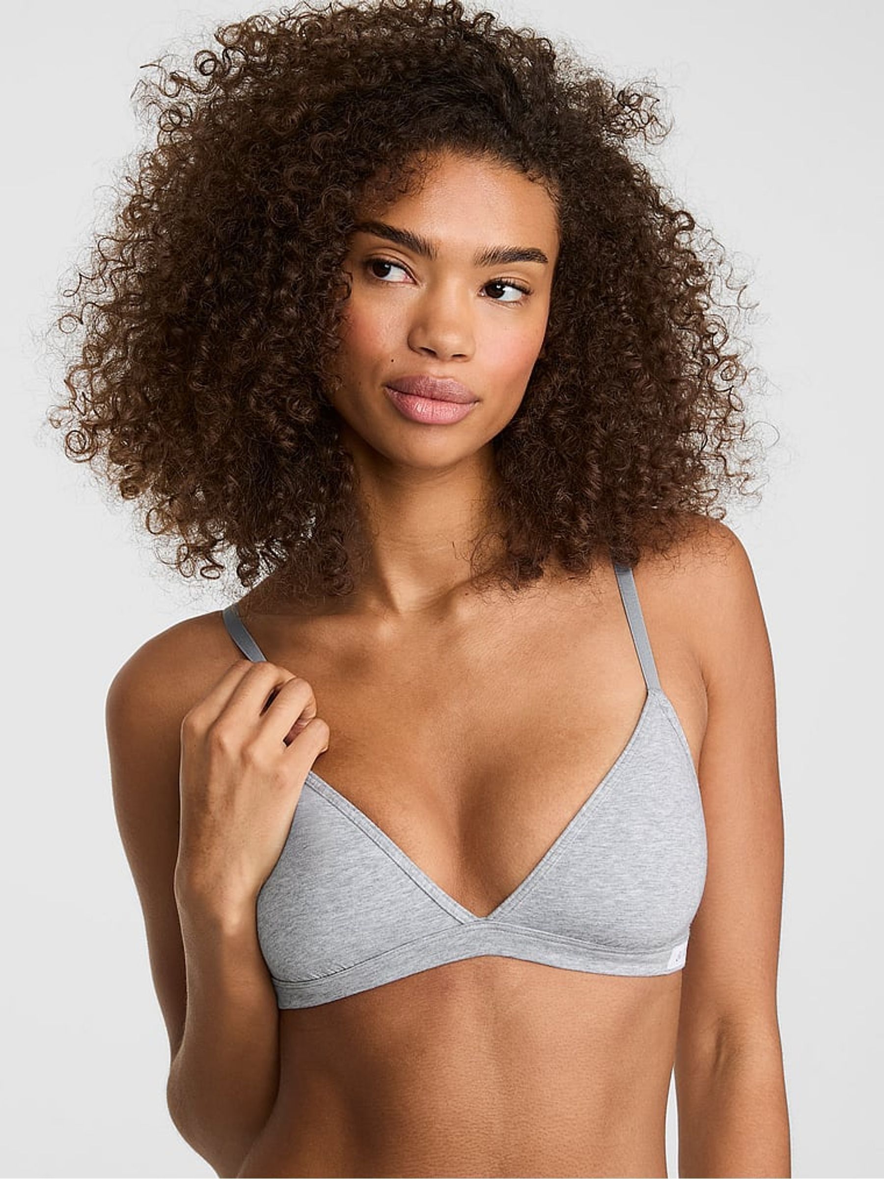 Medium Heather Grey - Cotton Bralette