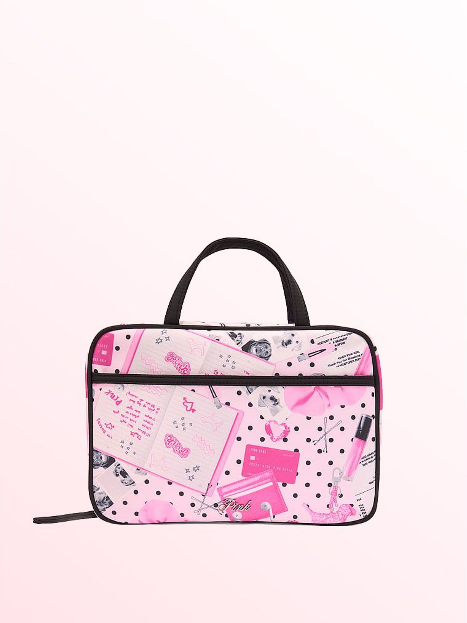 Pink Makeup Print - Hanging Makeup Bag