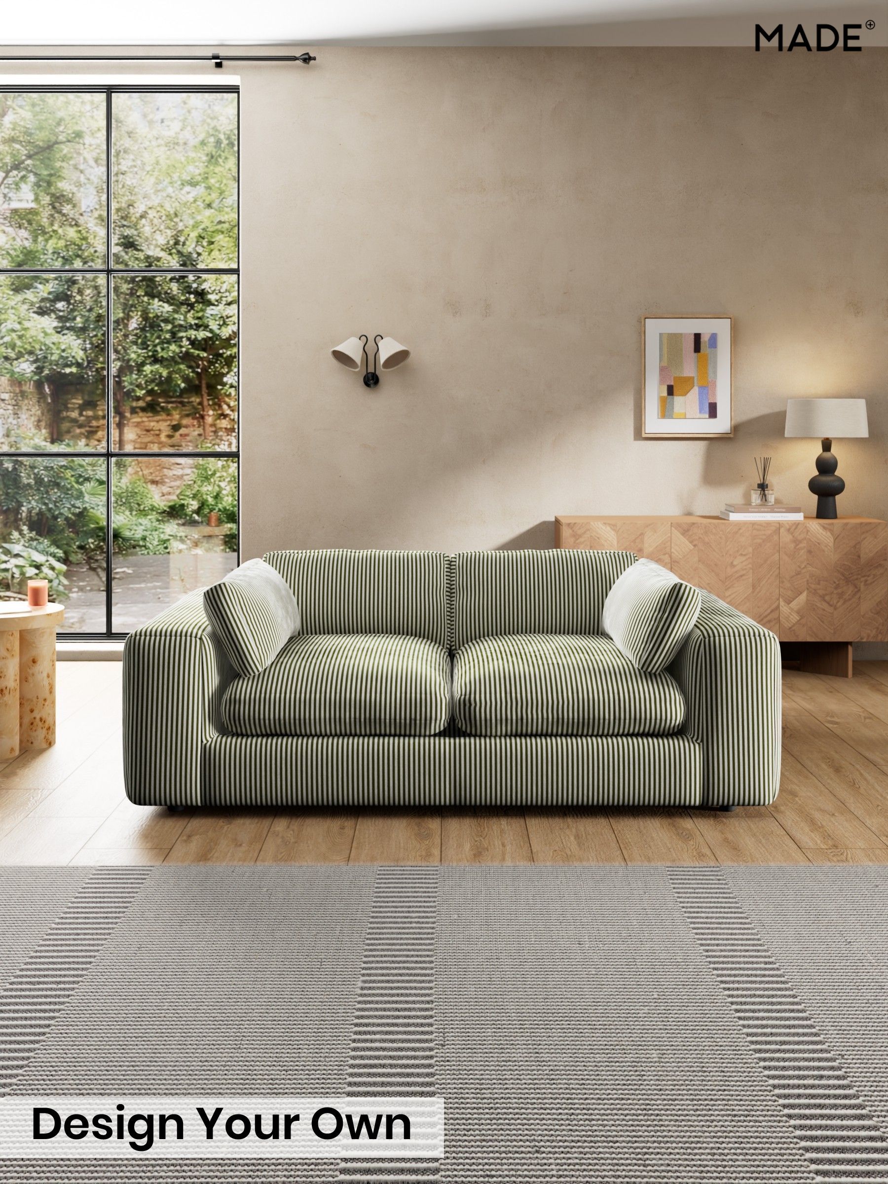 Velvet Stripe/Olive Green - Alec By Made